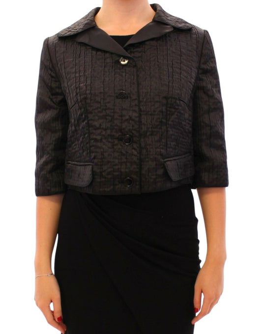 Dolce & Gabbana Elegant Black Bolero Shrug Jacket IT40 | S