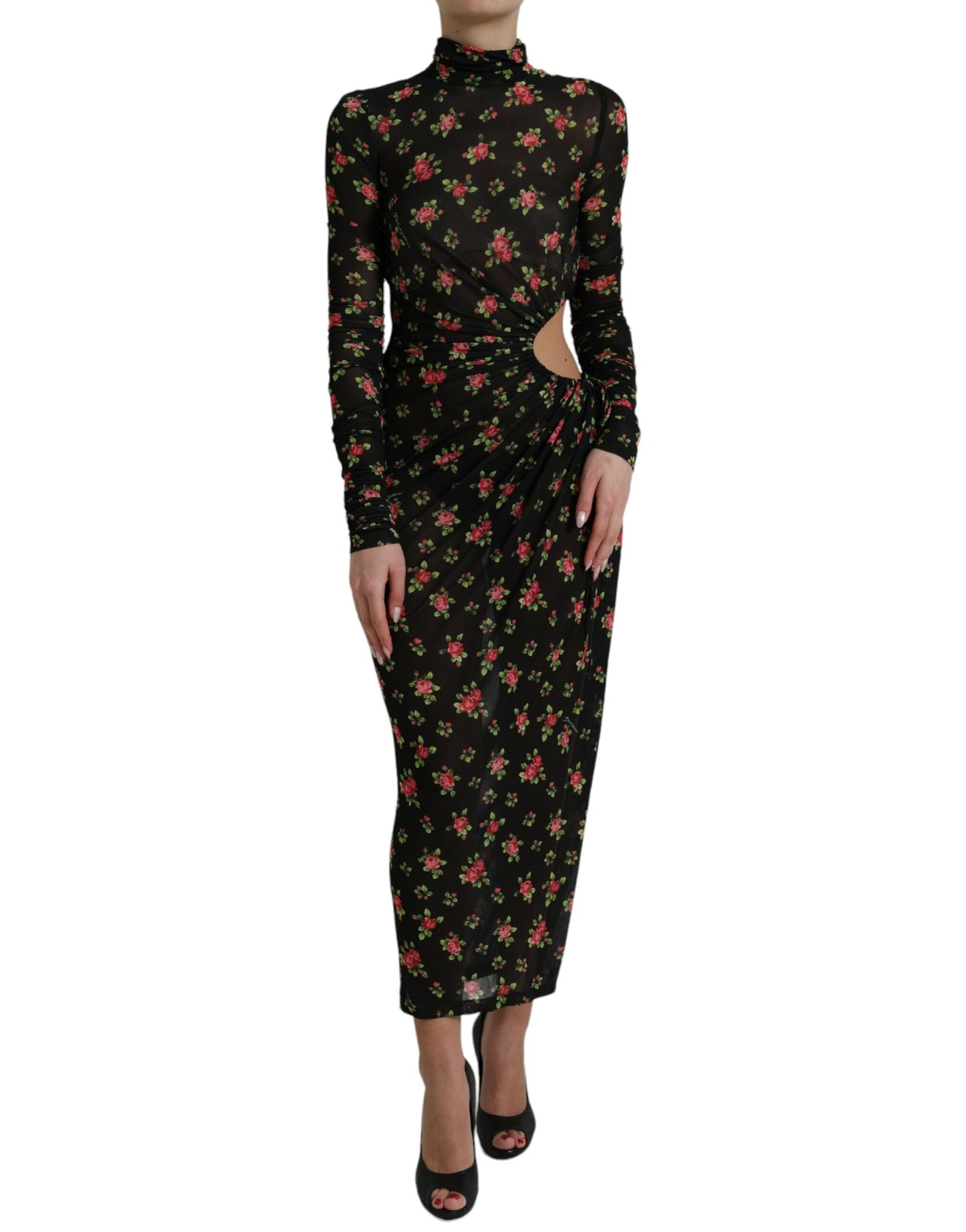 Dolce & Gabbana Elegant Floral Sheath Dress IT40 | S