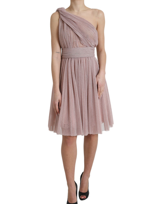 Dolce & Gabbana Elegant Asymmetrical Pink Tulle Dress IT40 / S