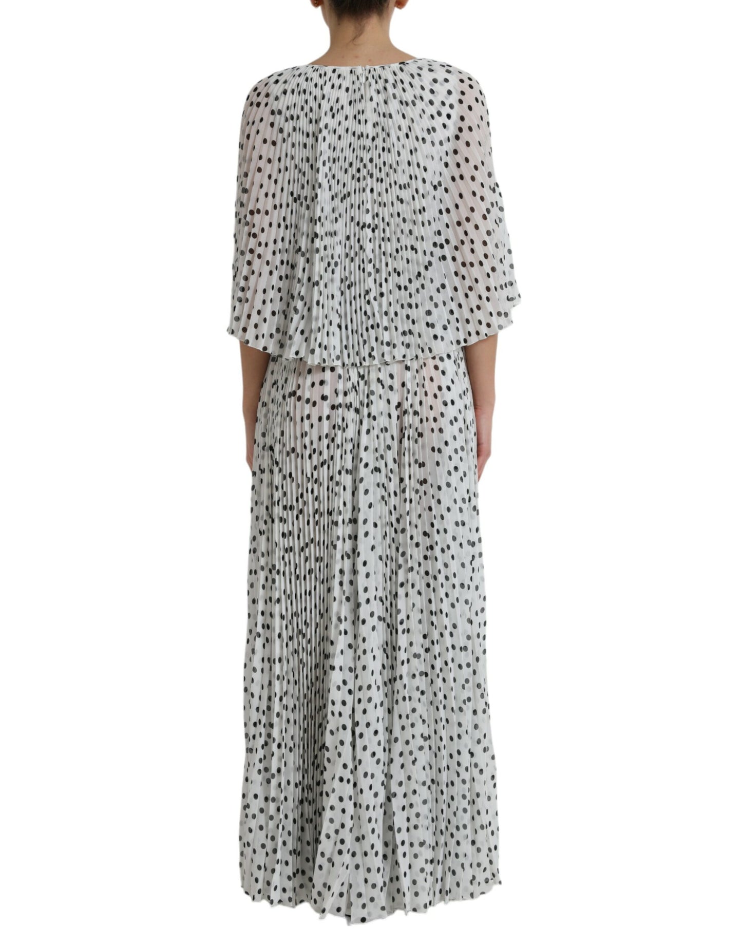 Dolce & Gabbana Elegant Polka Dots Maxi Dress IT40 | S