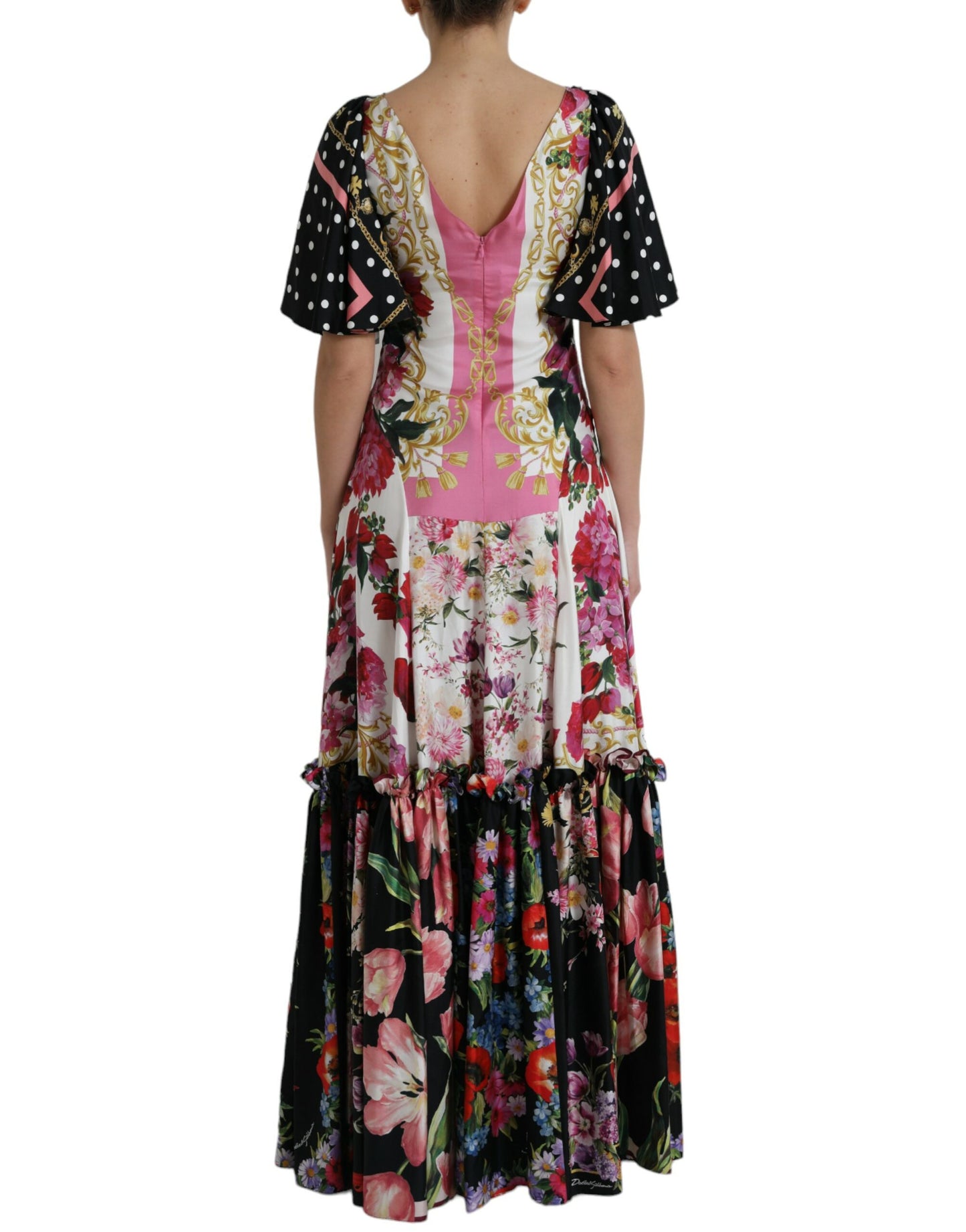 Dolce & Gabbana Elegant Floral Silk Maxi Dress