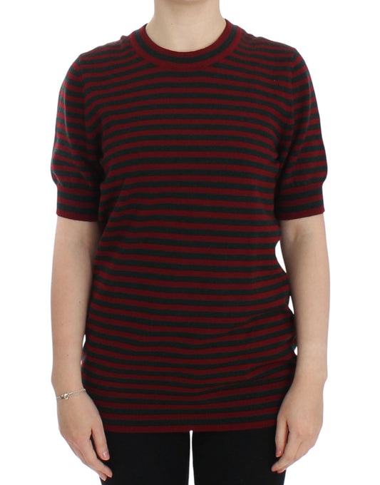 Dolce & Gabbana Elegant Striped Cashmere Crewneck Sweater IT36 / S