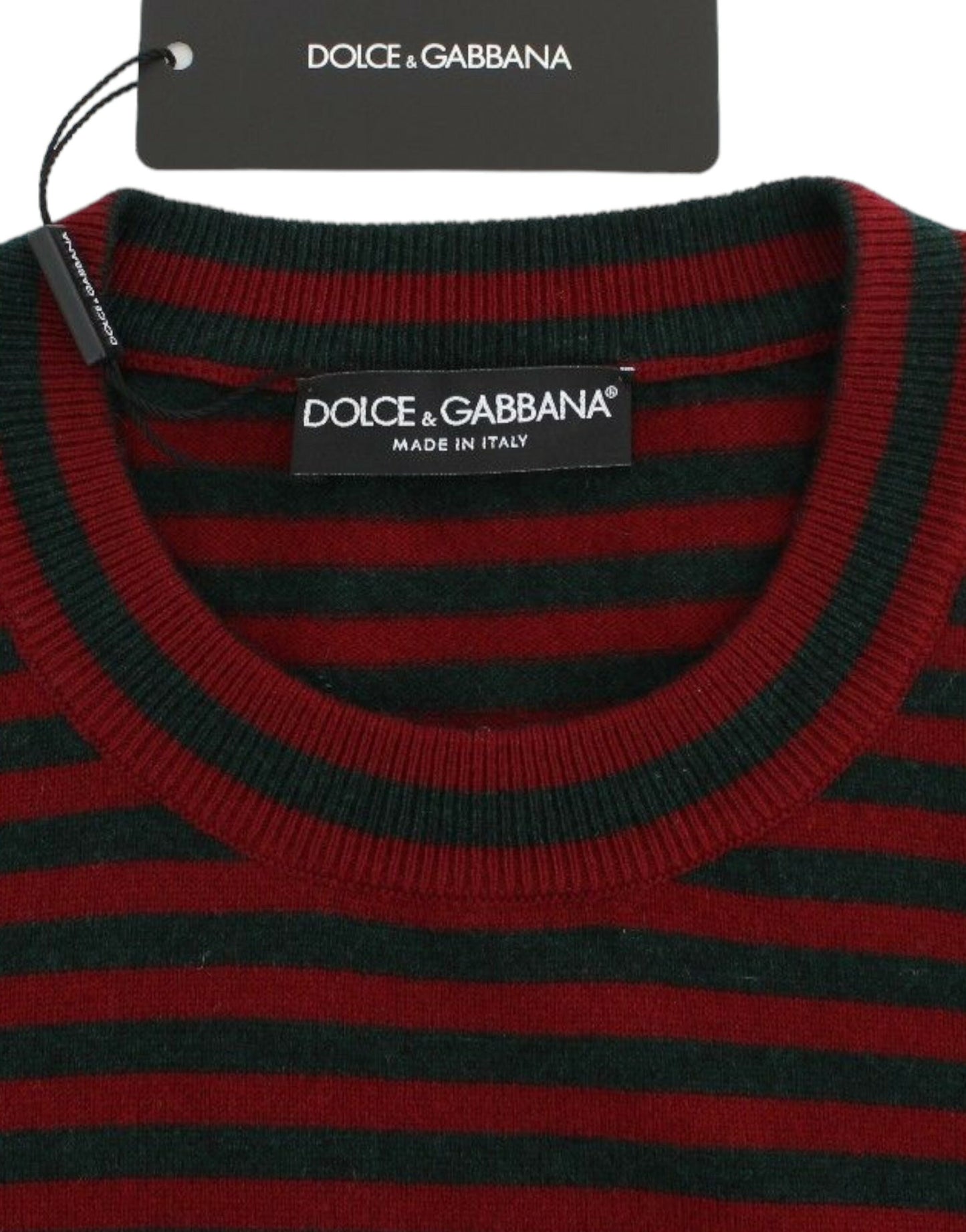 Dolce & Gabbana Elegant Striped Cashmere Crewneck Sweater IT36 / S