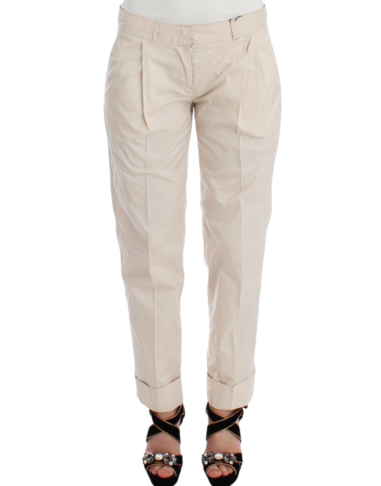 Ermanno Scervino Chic Beige Chino Pants - Elegance Redefined IT40 | S