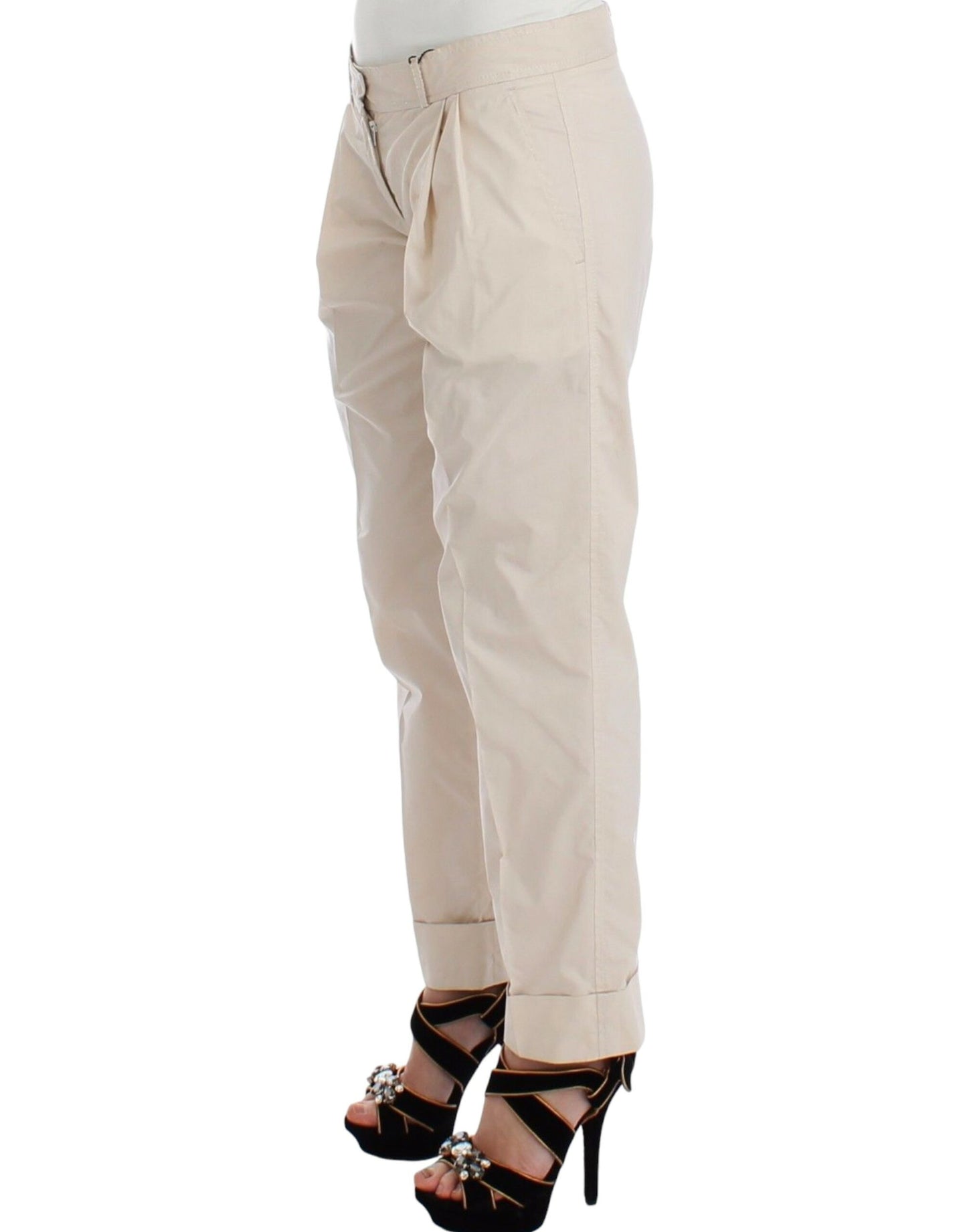 Ermanno Scervino Chic Beige Chino Pants - Elegance Redefined IT40 | S