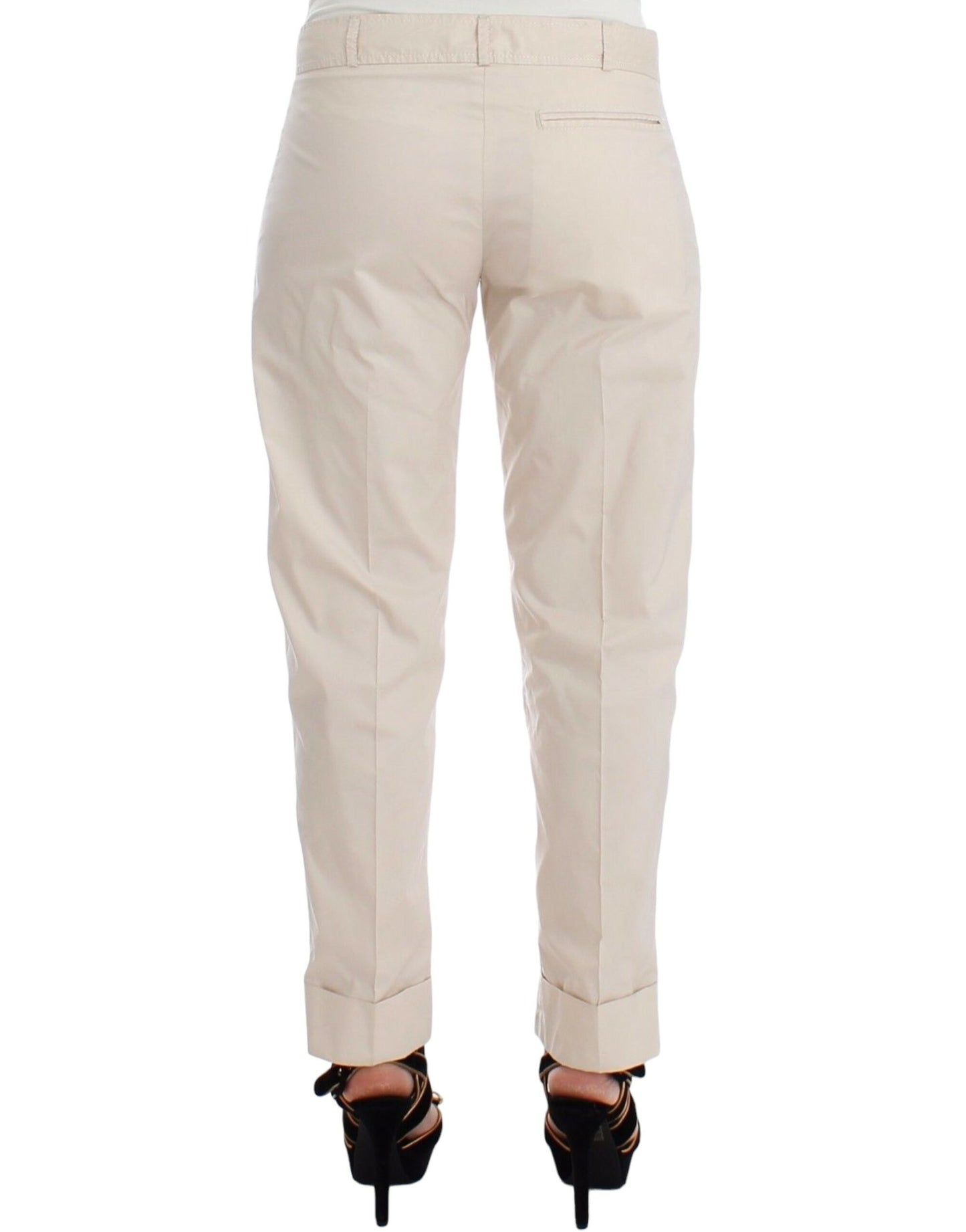 Ermanno Scervino Chic Beige Chino Pants - Elegance Redefined IT40 | S