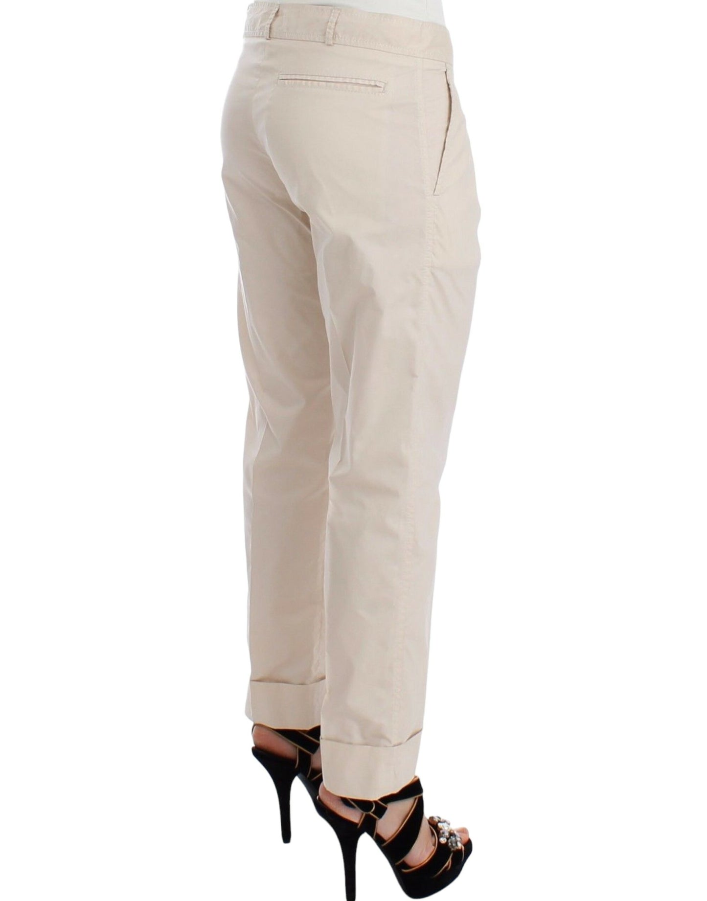 Ermanno Scervino Chic Beige Chino Pants - Elegance Redefined IT40 | S