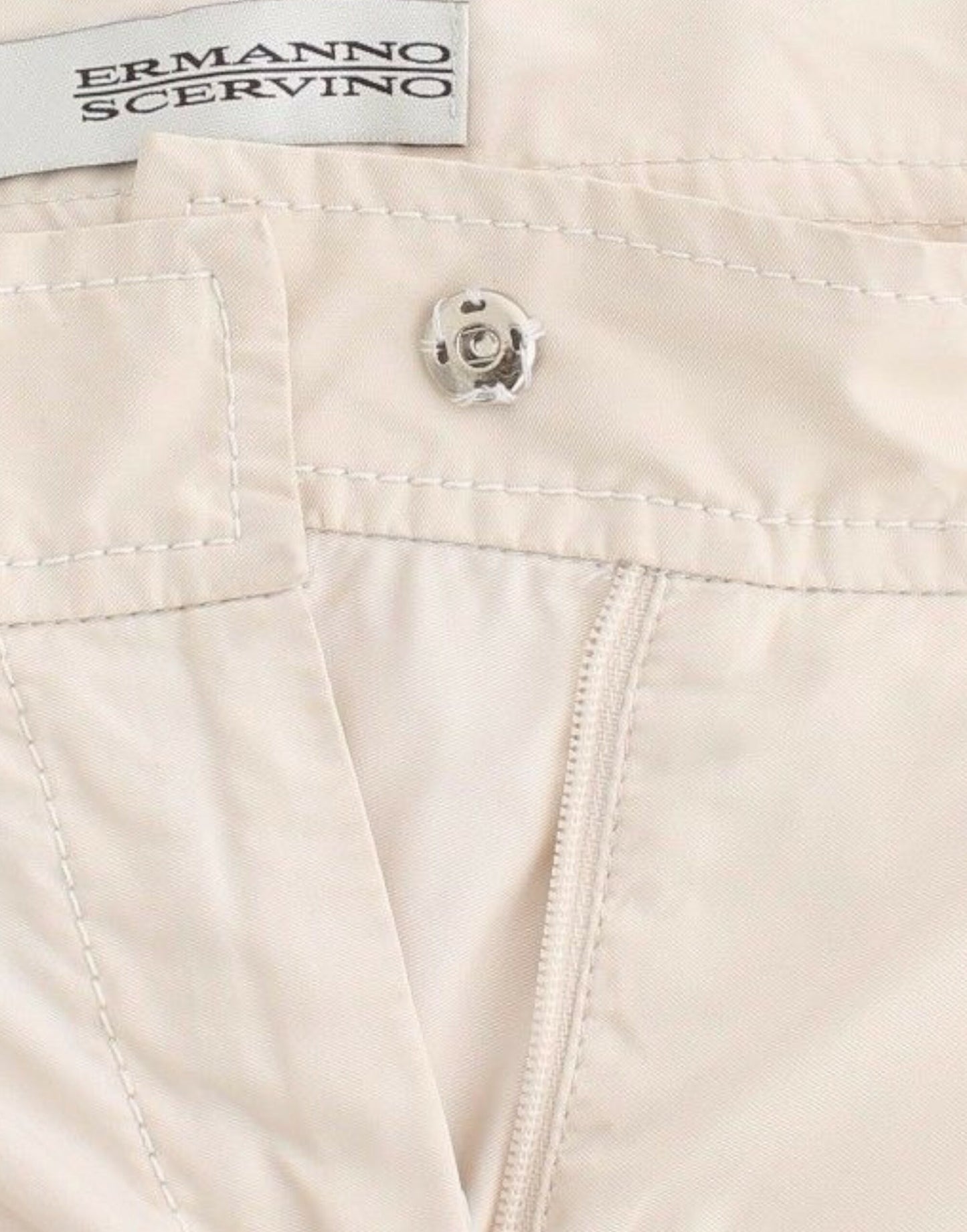 Ermanno Scervino Chic Beige Chino Pants - Elegance Redefined IT40 | S