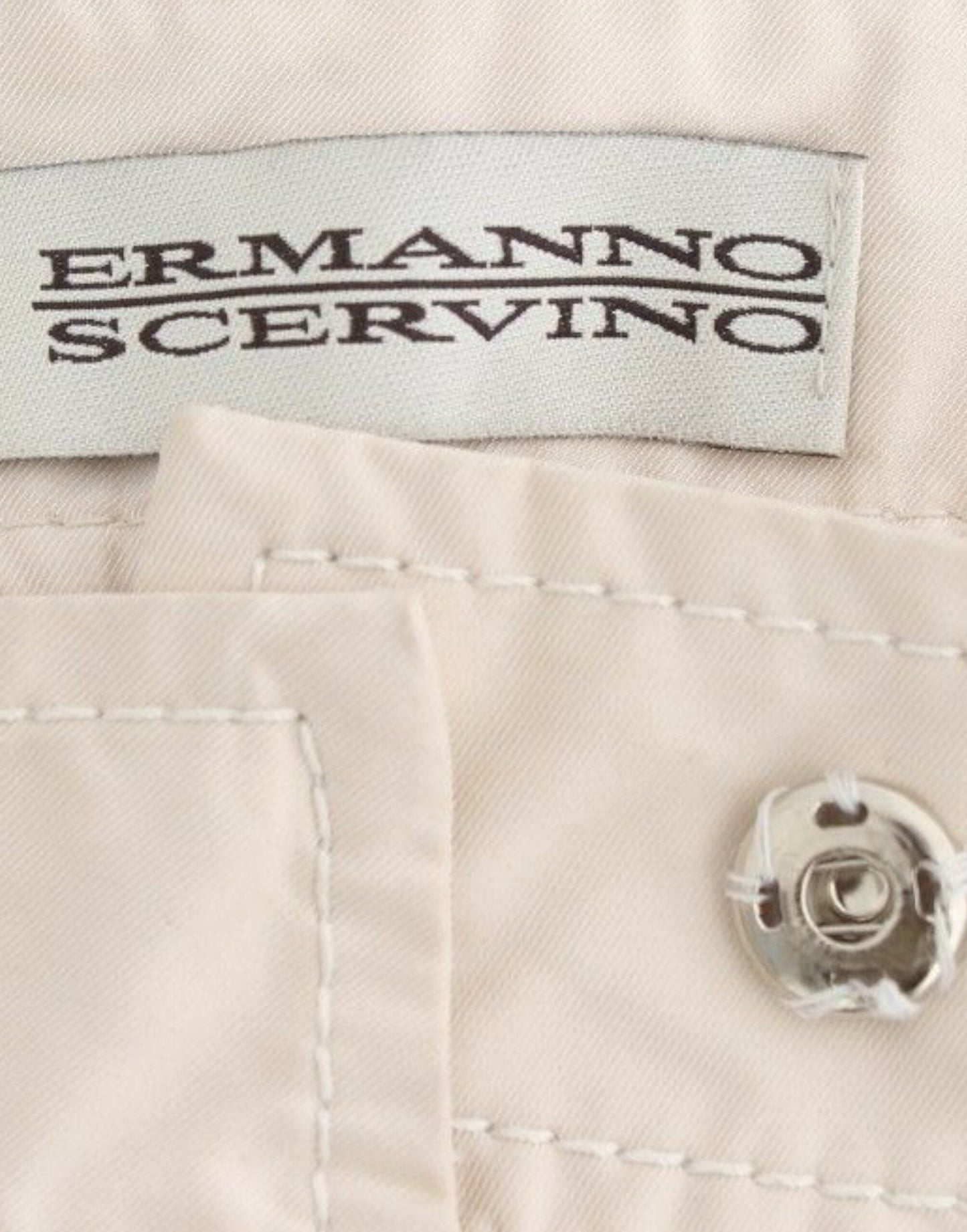 Ermanno Scervino Chic Beige Chino Pants - Elegance Redefined IT40 | S