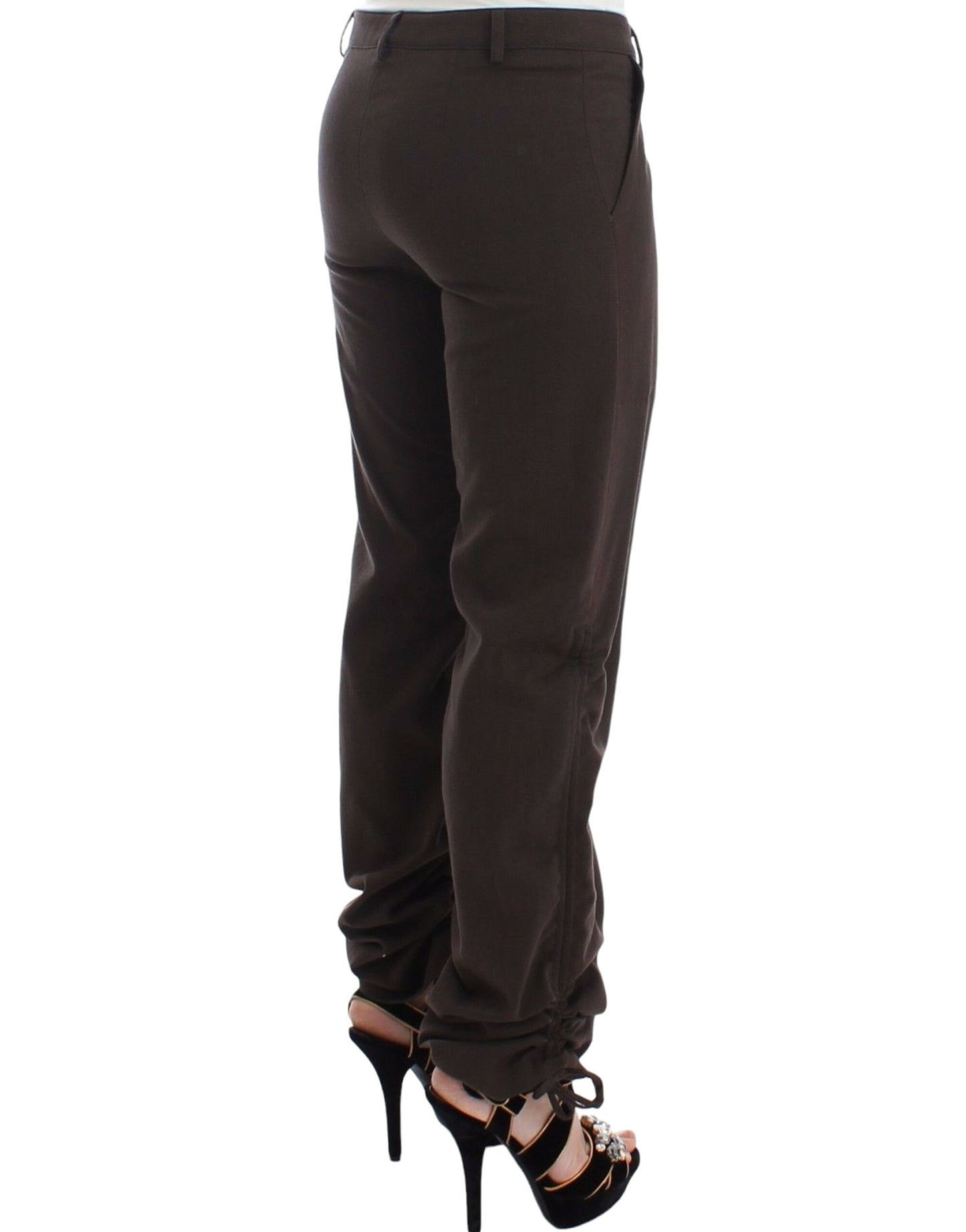 Ermanno Scervino Chic Brown Cotton Dress Pants IT38 | XS