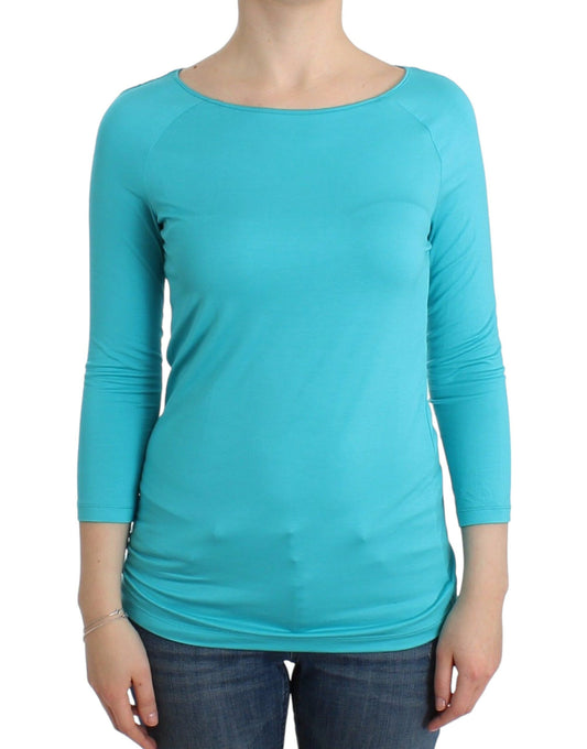 Ermanno Scervino Elegant Blue Modal Blend Top IT44 | M