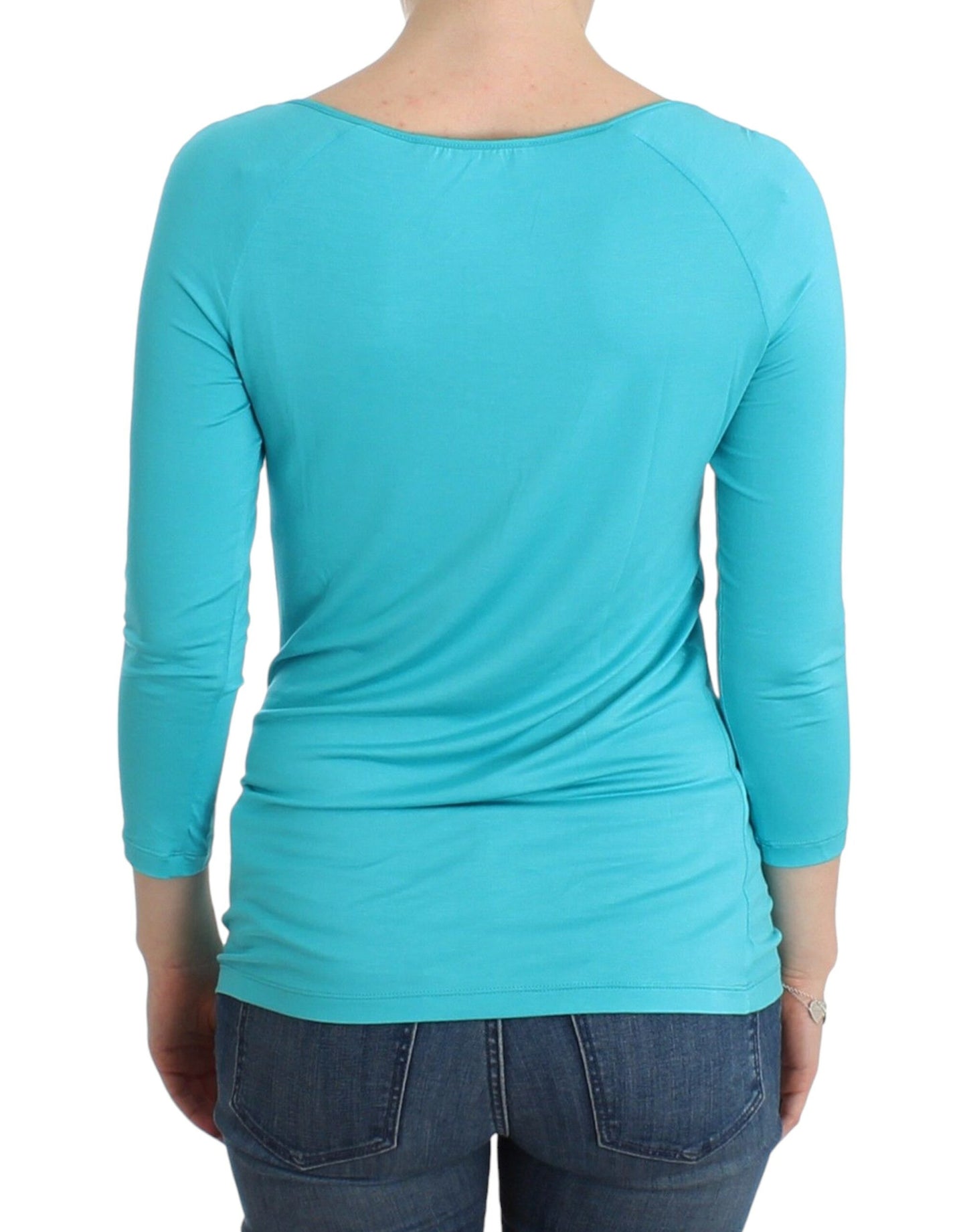 Ermanno Scervino Elegant Blue Modal Blend Top IT44 | M