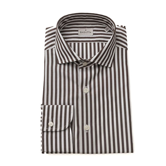 Bagutta Brown Cotton Men Shirt