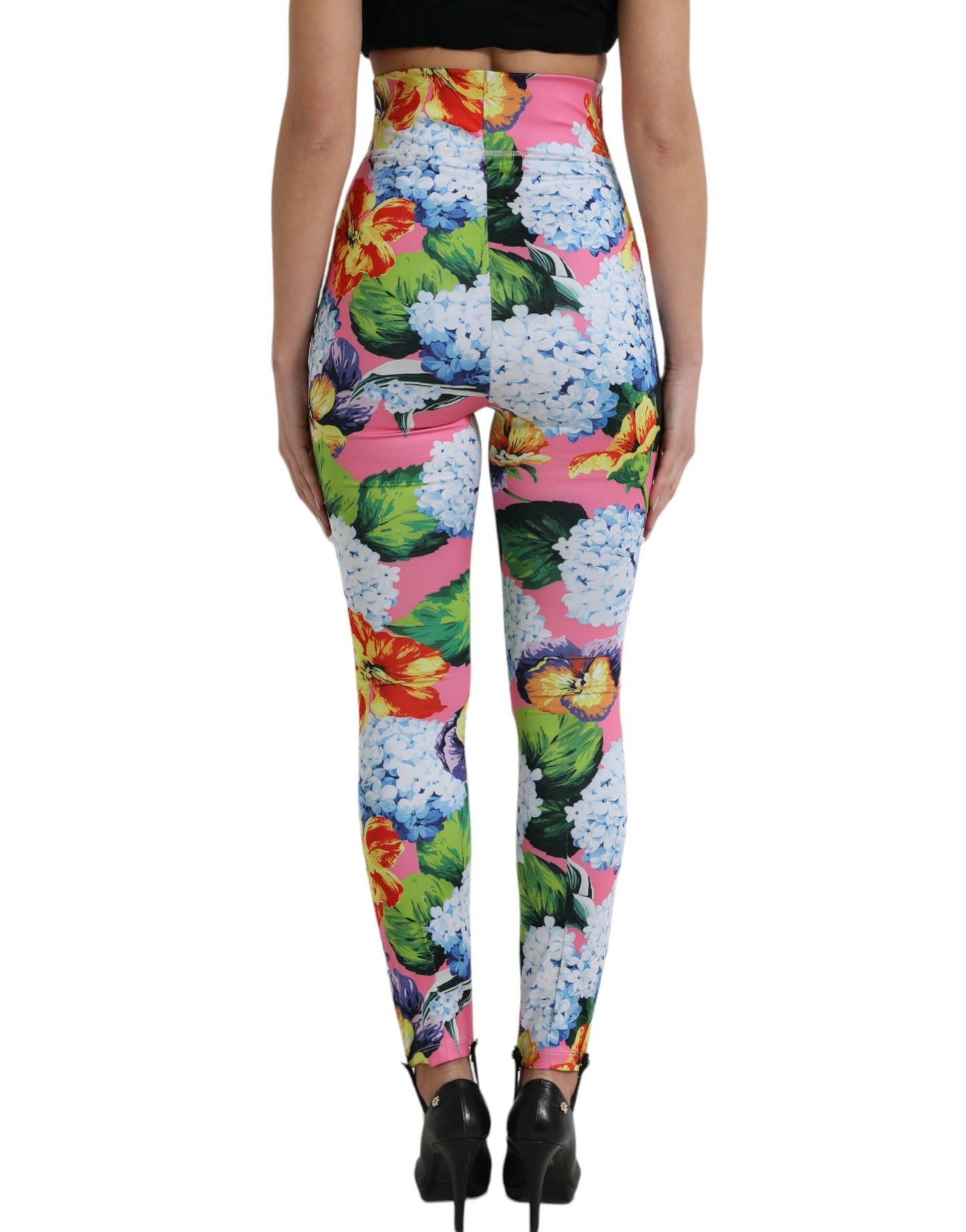 Dolce & Gabbana Exquisite Floral High Waist Leggings IT40 | S