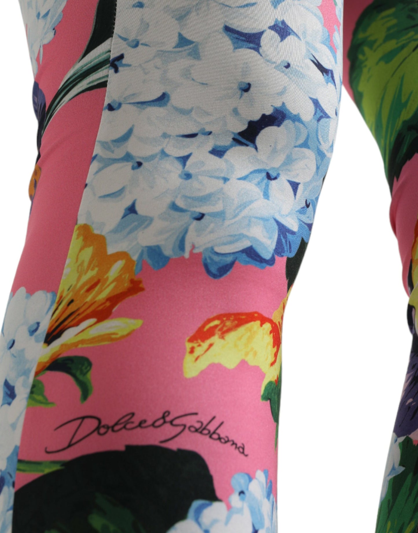 Dolce & Gabbana Exquisite Floral High Waist Leggings IT40 | S