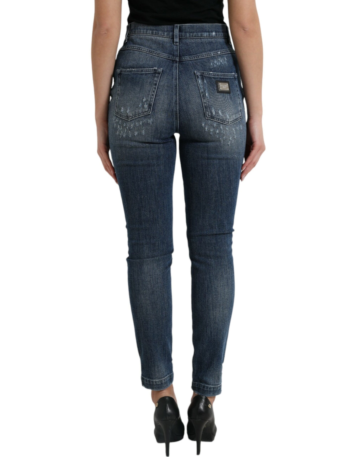 Dolce & Gabbana Elegant High Waist Stretch Denim Jeans IT40 | S