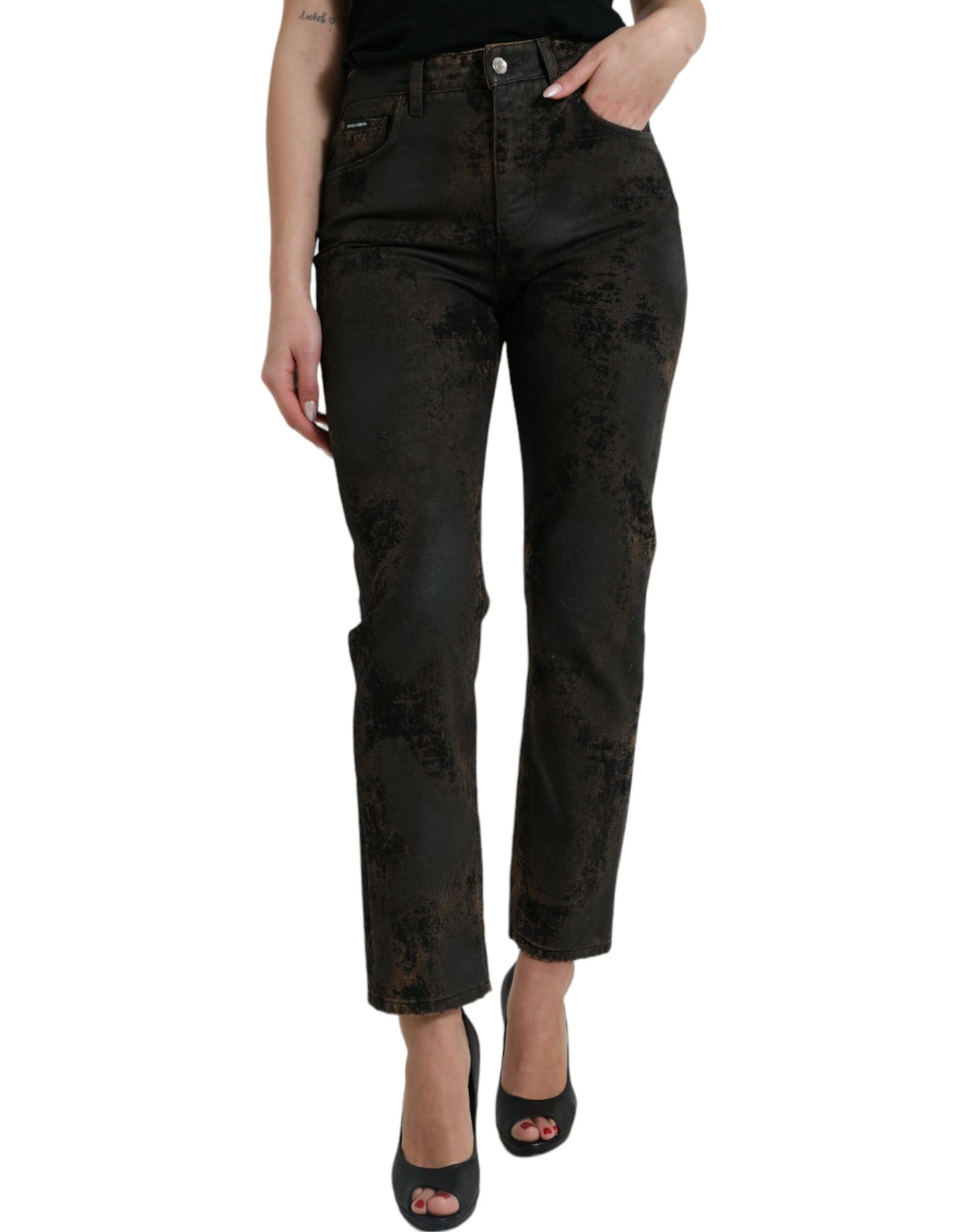 Dolce & Gabbana Chic Boyfriend Mid Waist Stretch Jeans IT40 / S