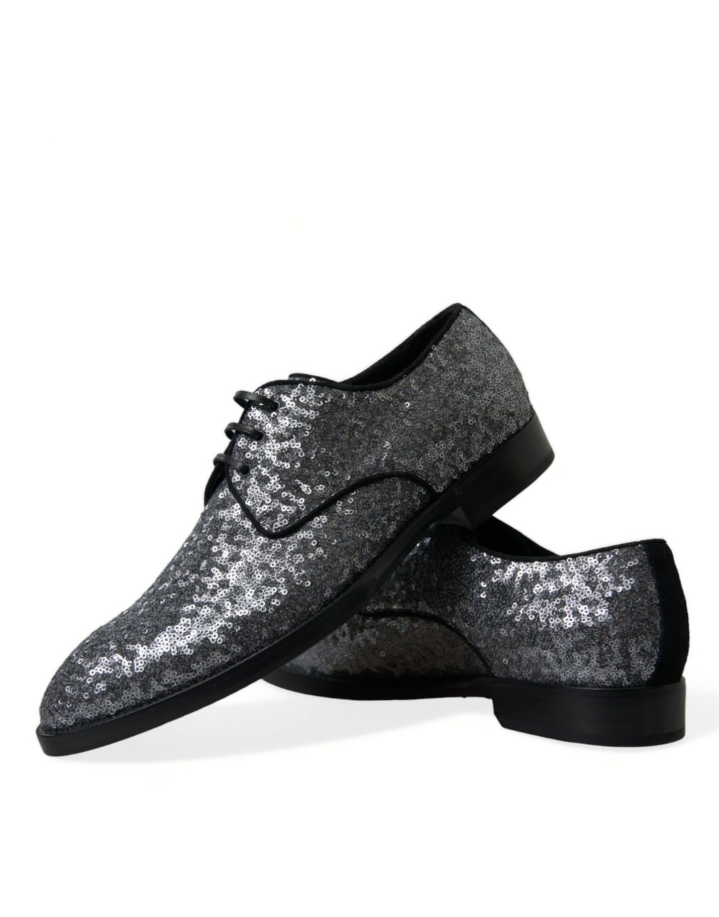 Dolce & Gabbana Exquisite Sequined Derby Dress Shoes EU39 / US6