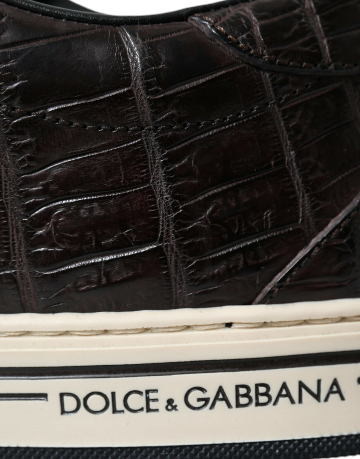 Dolce & Gabbana Elegant Exotic Leather Low-Top Sneakers EU39 / US6