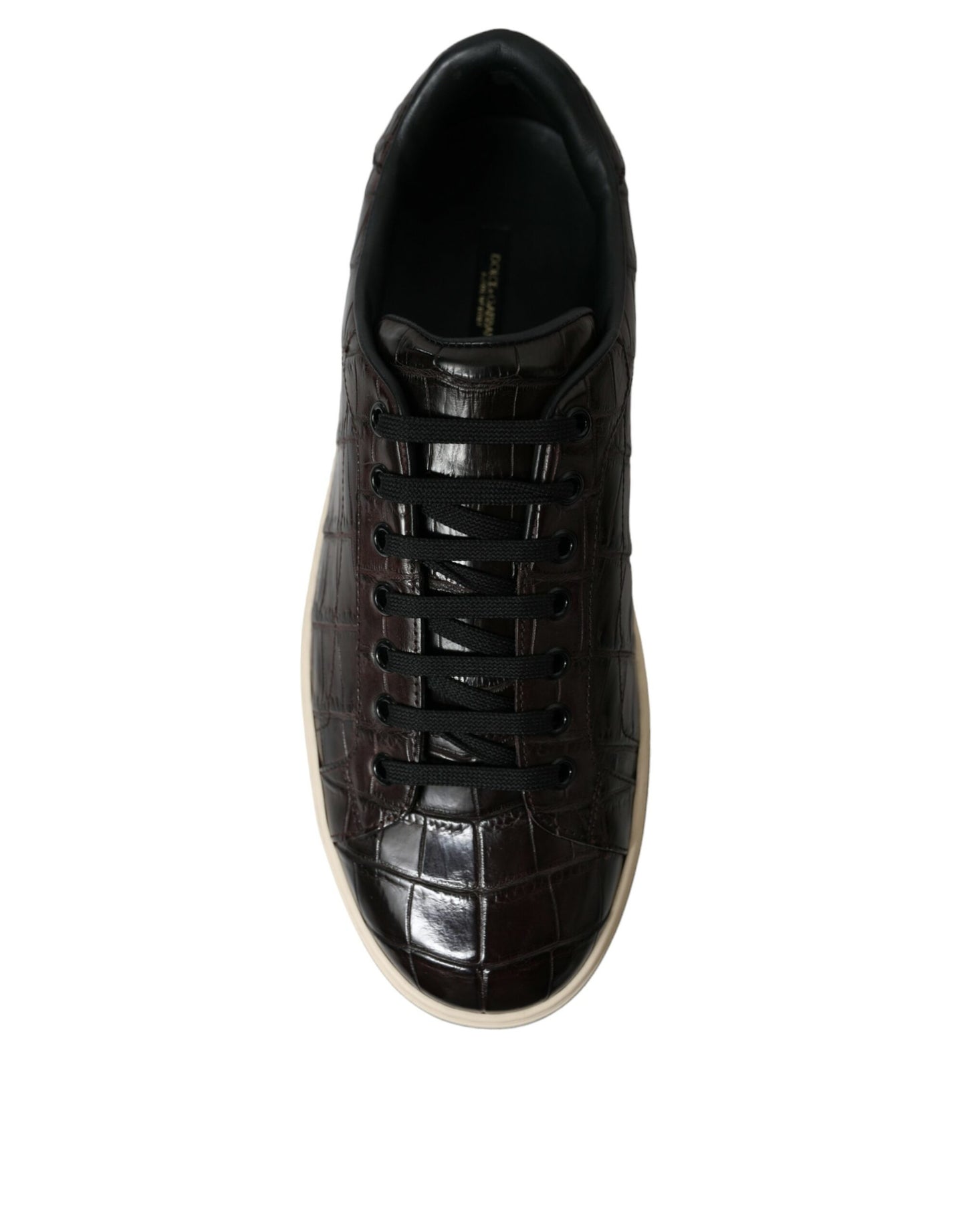 Dolce & Gabbana Elegant Exotic Leather Low-Top Sneakers EU39 / US6