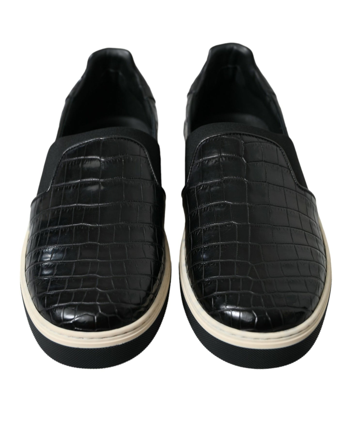 Dolce & Gabbana Elegant Crocodile Leather Low-Top Sneakers EU40 / US7