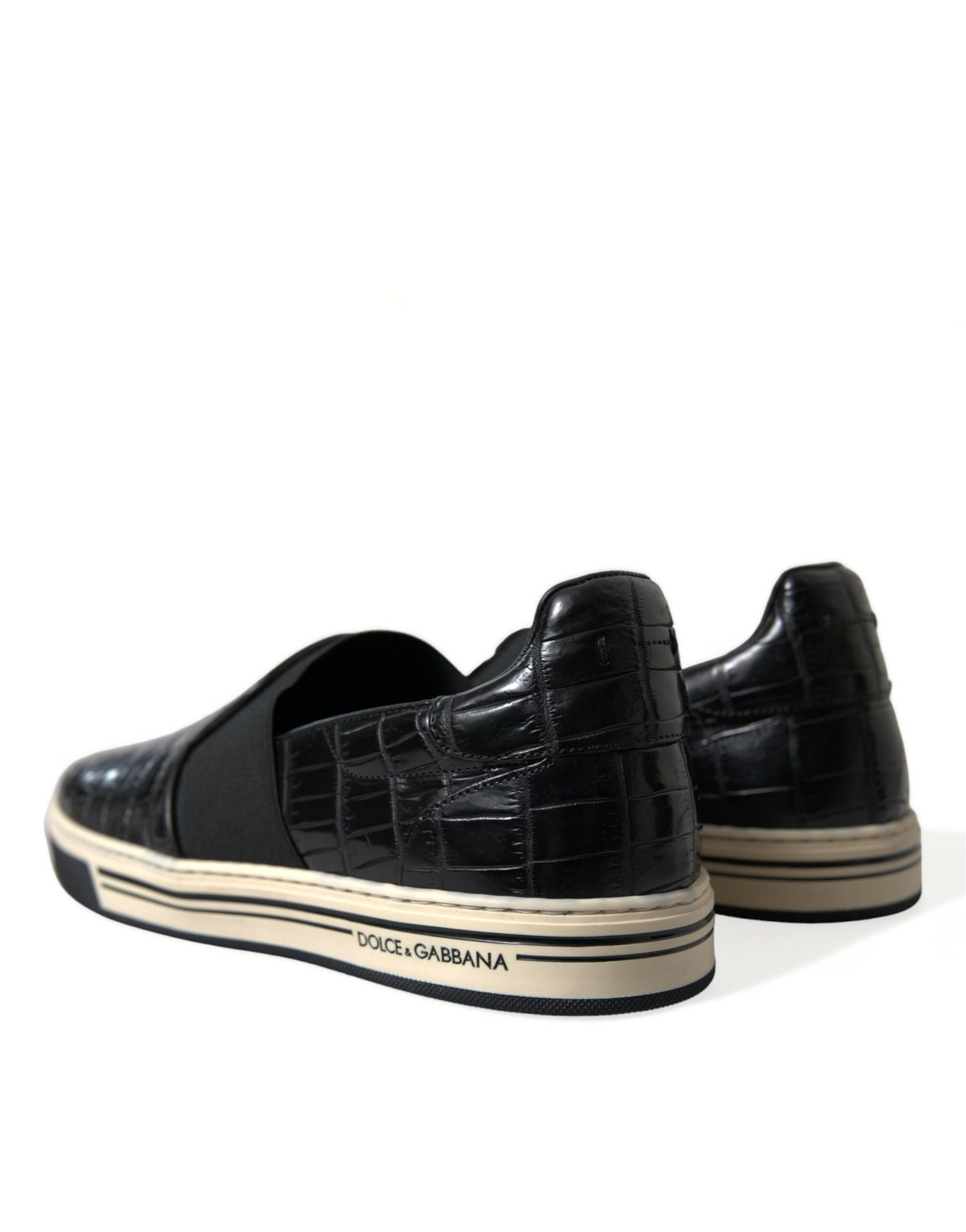 Dolce & Gabbana Elegant Crocodile Leather Low-Top Sneakers EU40 / US7