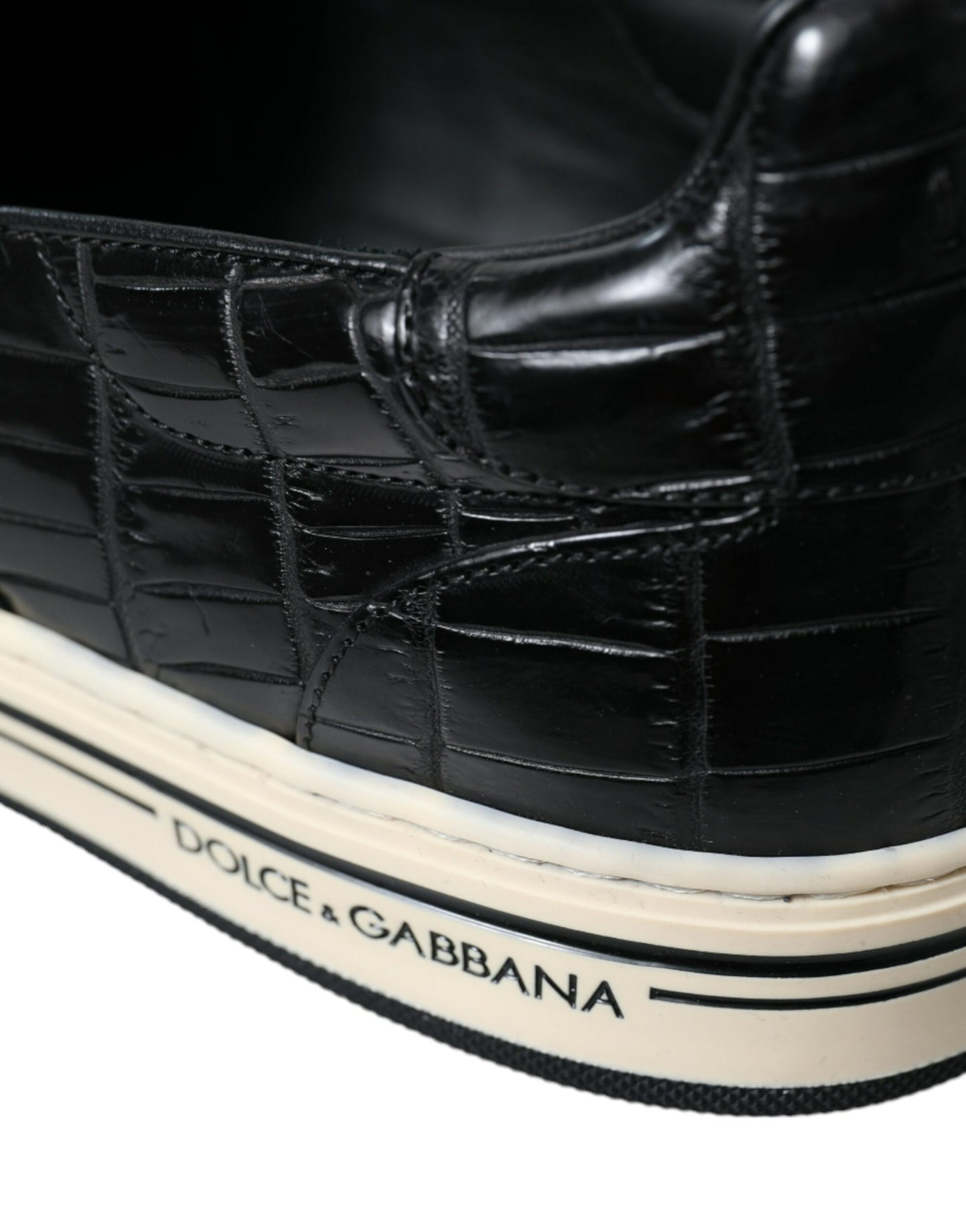 Dolce & Gabbana Elegant Crocodile Leather Low-Top Sneakers EU40 / US7