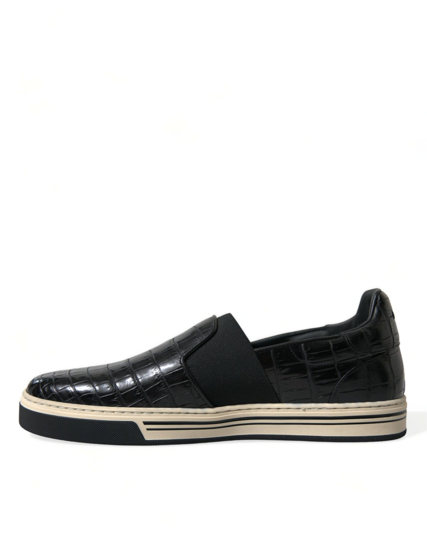 Dolce & Gabbana Elegant Crocodile Leather Low-Top Sneakers EU40 / US7