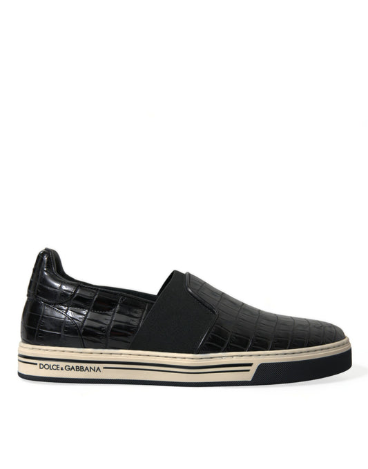 Dolce & Gabbana Elegant Crocodile Leather Low-Top Sneakers EU40 / US7