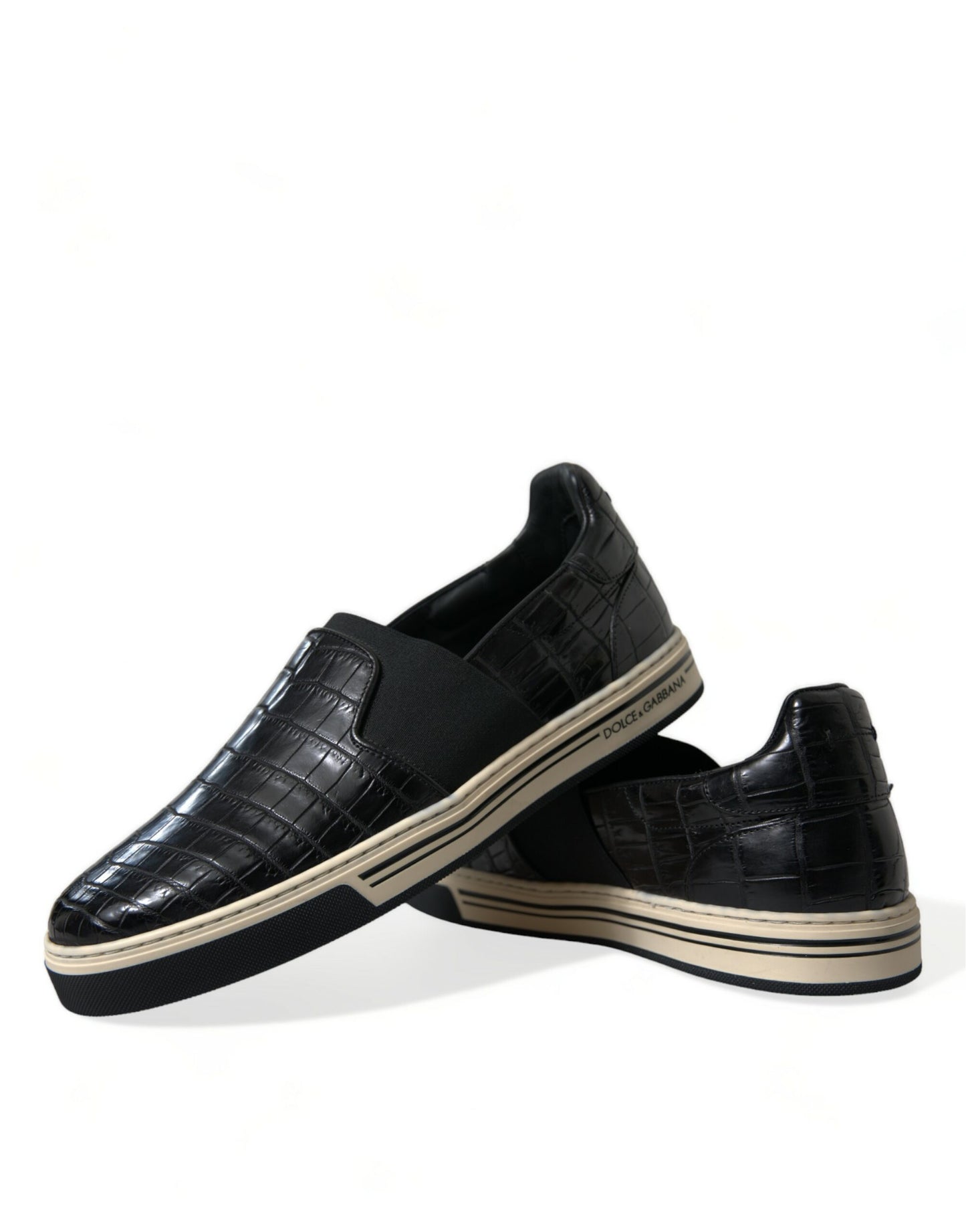 Dolce & Gabbana Elegant Crocodile Leather Low-Top Sneakers EU40 / US7