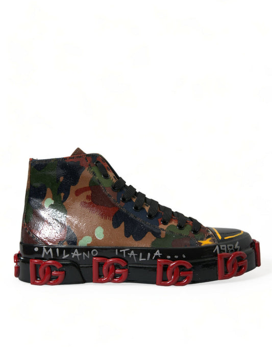 Dolce & Gabbana Chic Multicolor High-Top Sneakers EU40 / US7