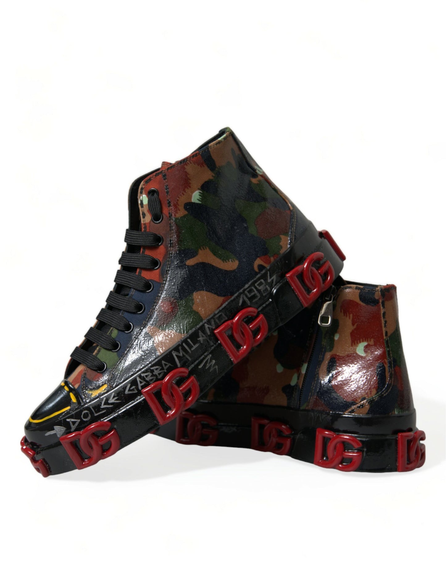 Dolce & Gabbana Chic Multicolor High-Top Sneakers EU40 / US7