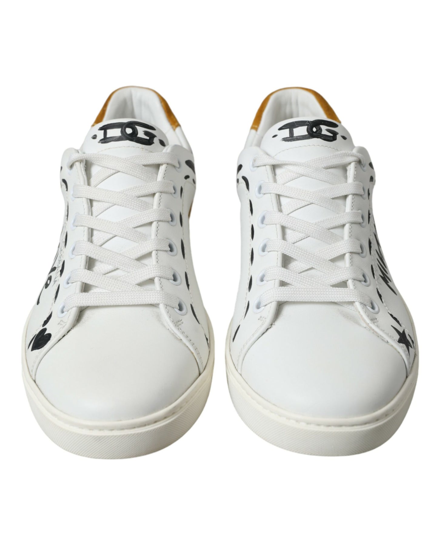 Dolce & Gabbana Sleek White Low Top Leather Sneakers EU39.5 / US6.5