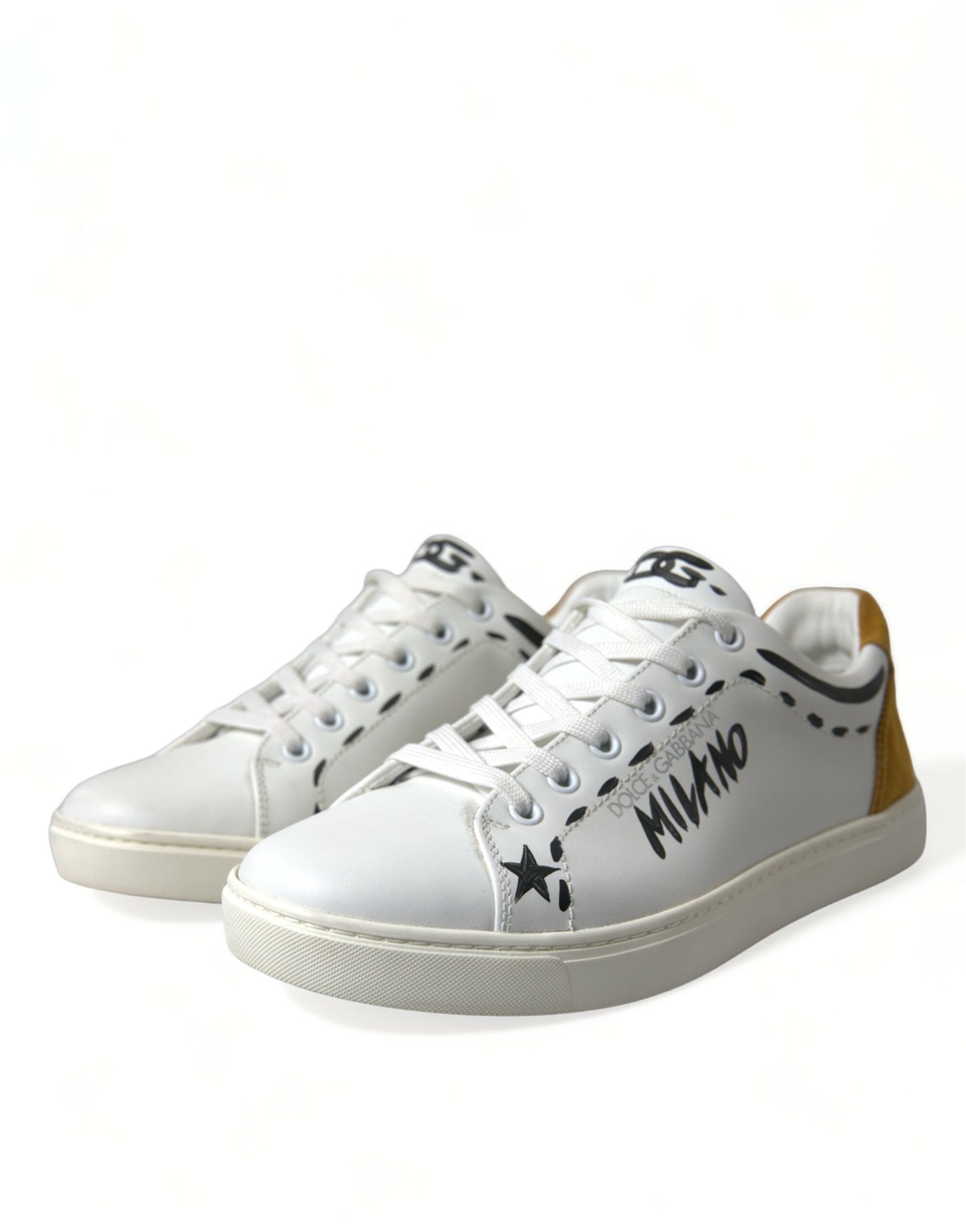 Dolce & Gabbana Sleek White Low Top Leather Sneakers EU39.5 / US6.5