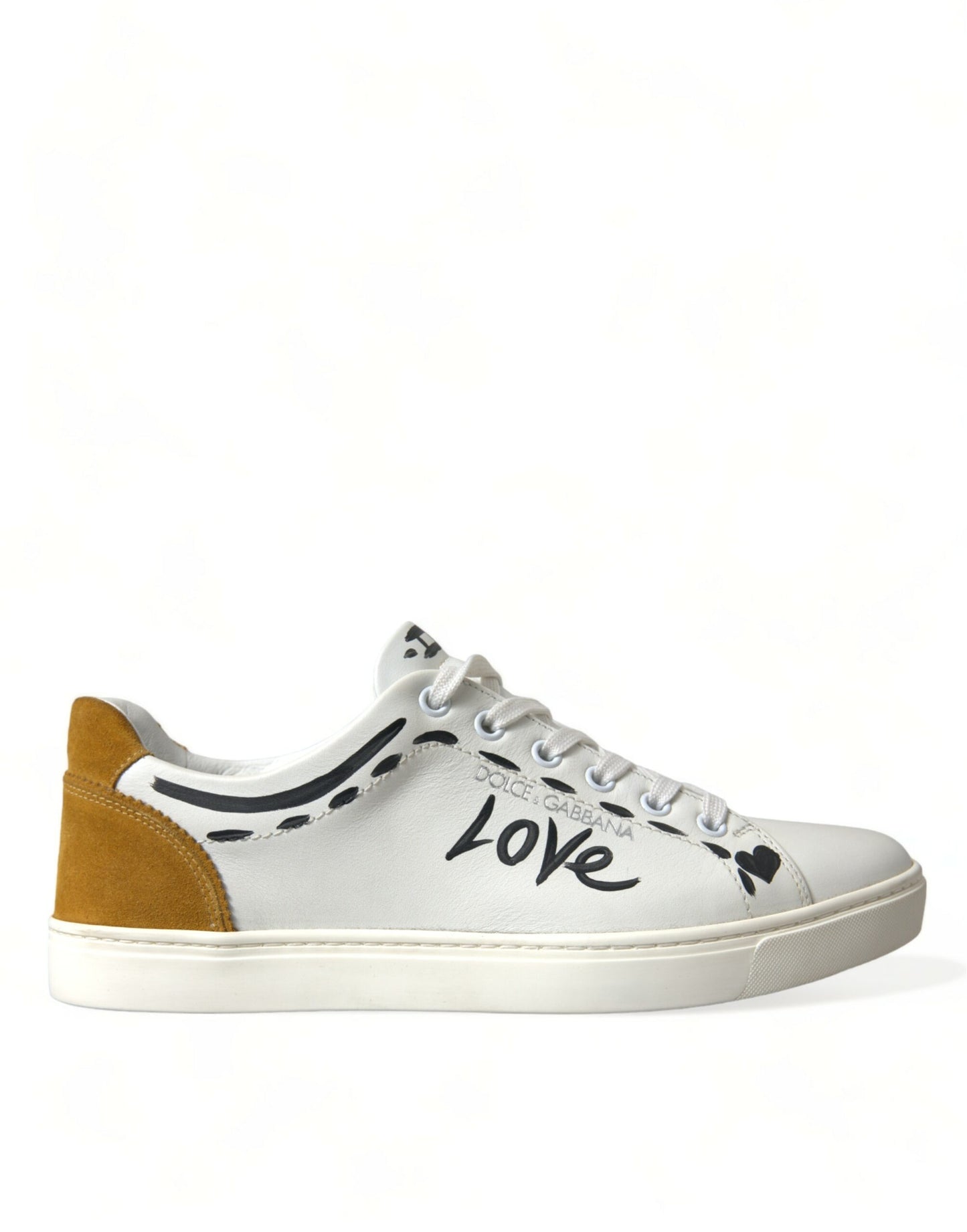 Dolce & Gabbana Sleek White Low Top Leather Sneakers EU39.5 / US6.5