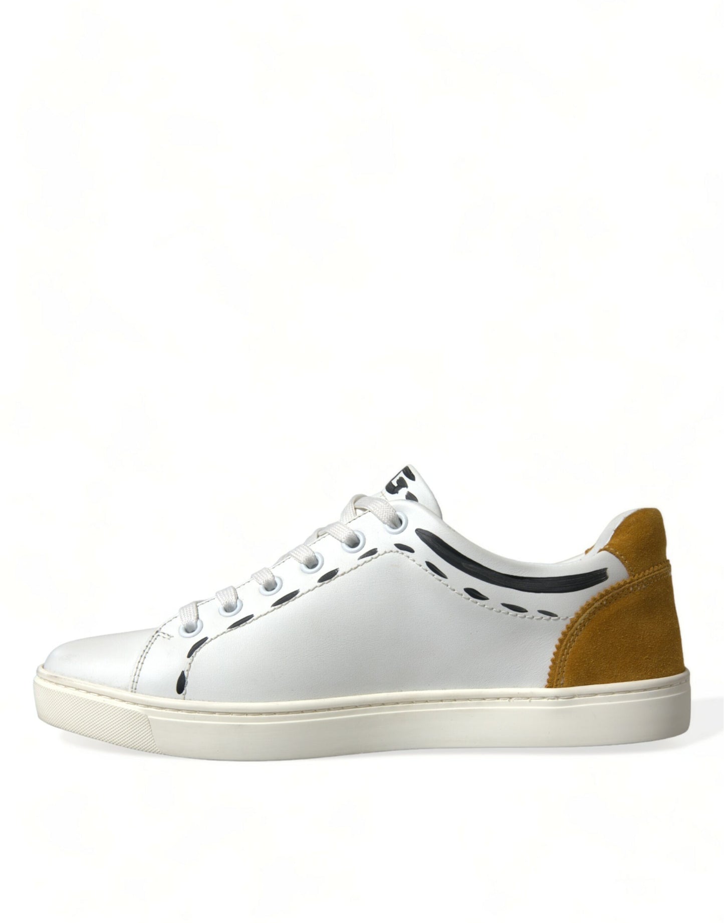 Dolce & Gabbana Sleek White Low Top Leather Sneakers EU39.5 / US6.5