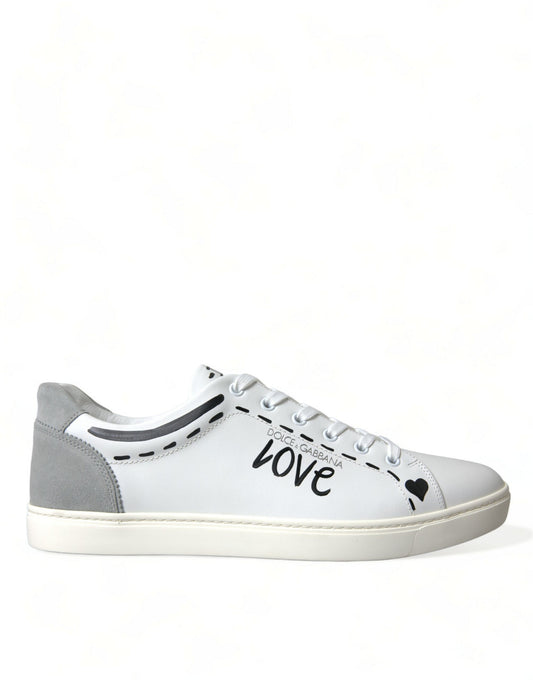 Dolce & Gabbana Elegant White Calfskin Leather Sneakers EU39.5 / US6.5