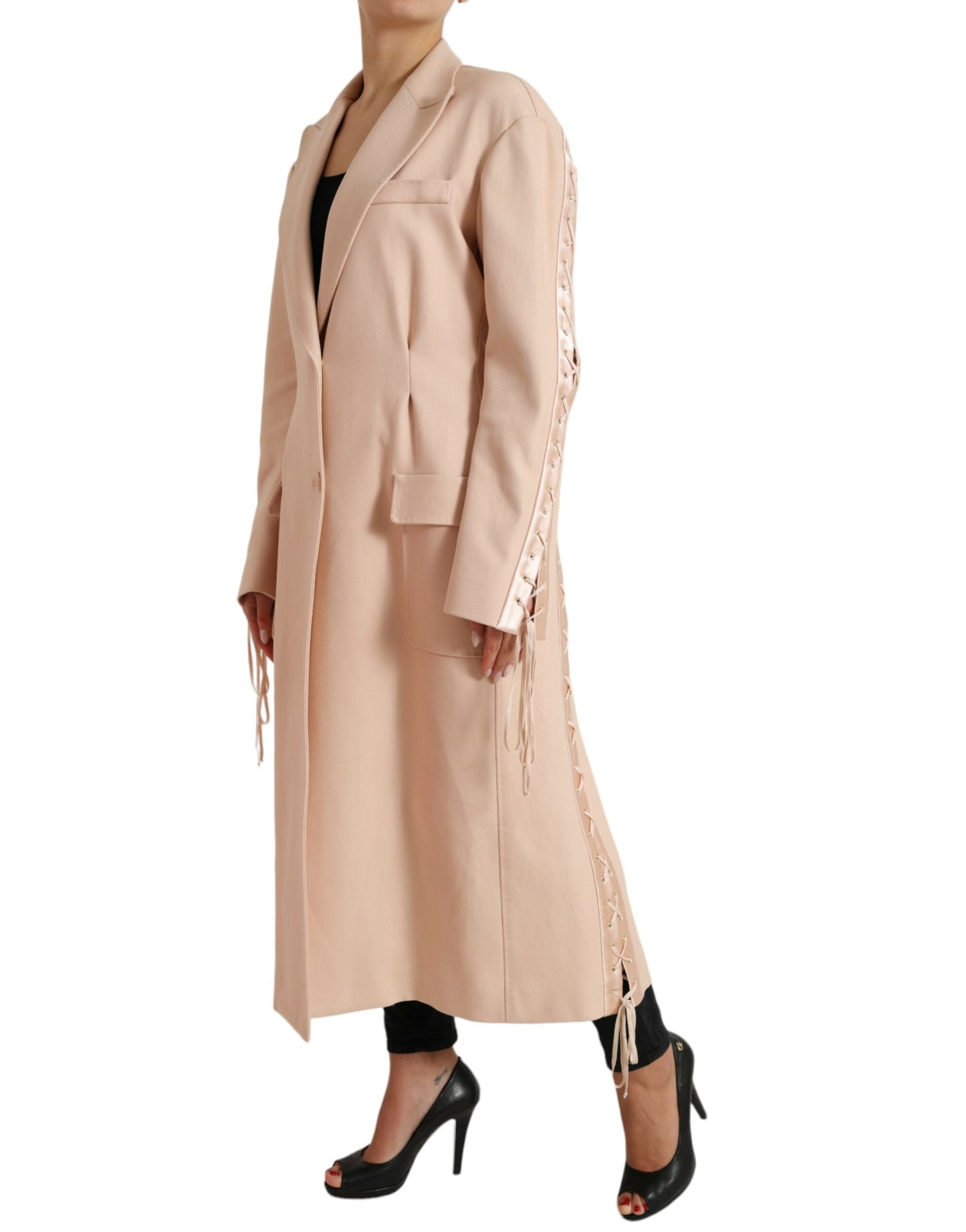 Dolce & Gabbana Elegant Beige Single-Breasted Trench Coat IT40 / S