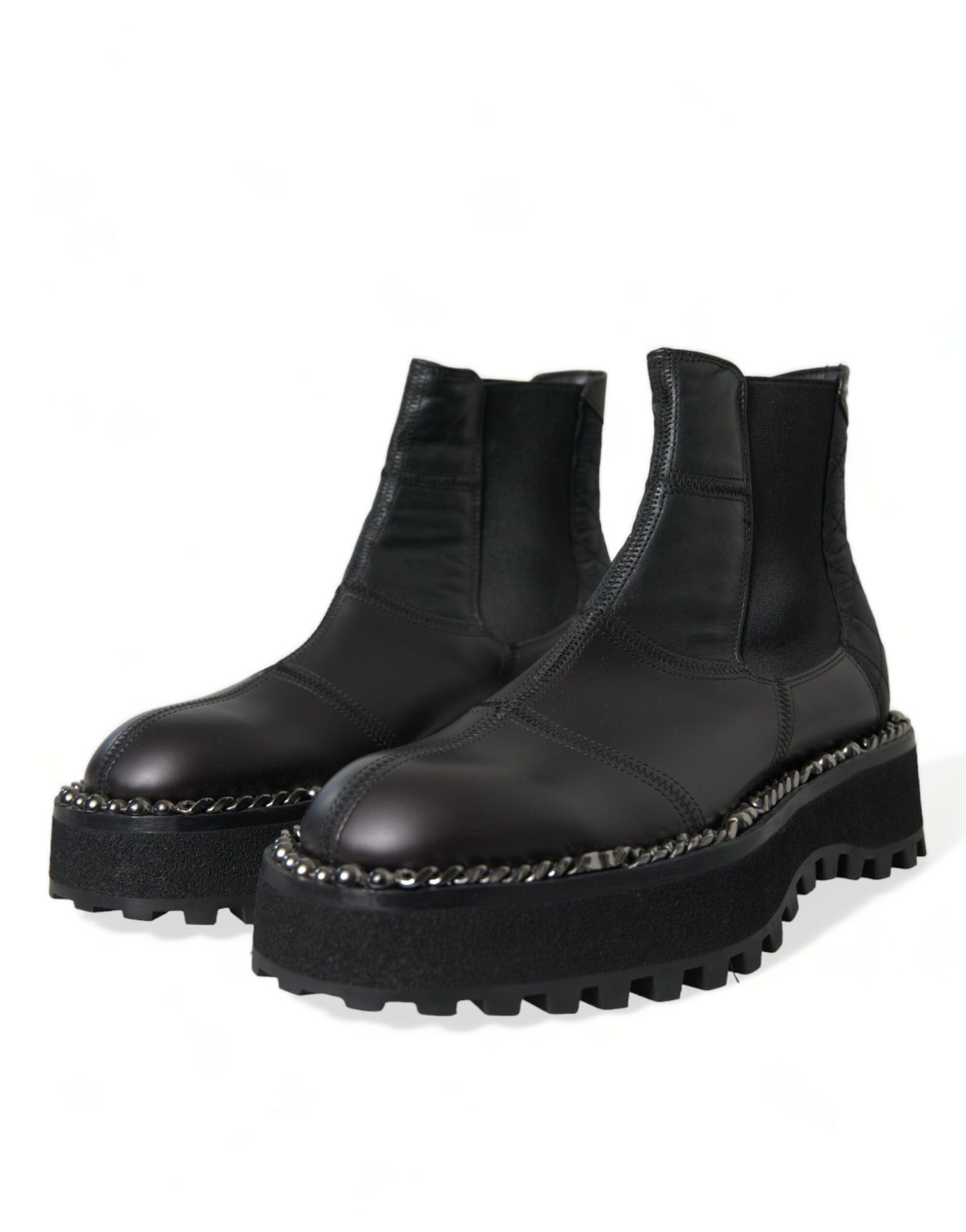 Dolce & Gabbana Elegant Black Chelsea Slip-On Boots EU39 / US6