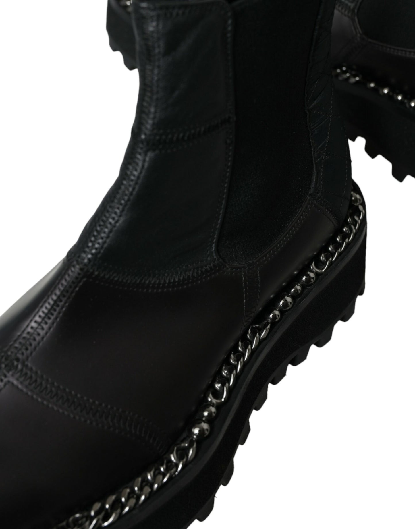 Dolce & Gabbana Elegant Black Chelsea Slip-On Boots EU39 / US6