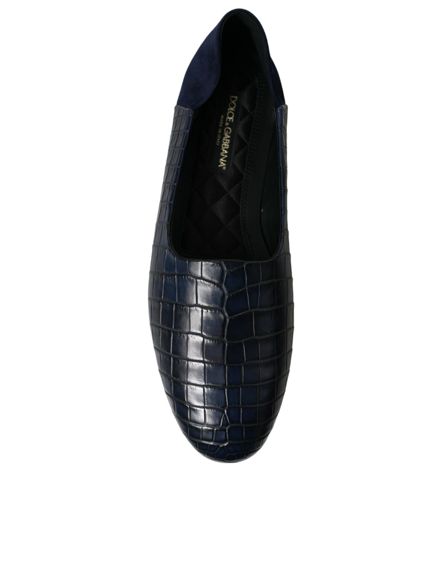 Dolce & Gabbana Elegant Blue Crocodile Leather Loafers EU45 / US12