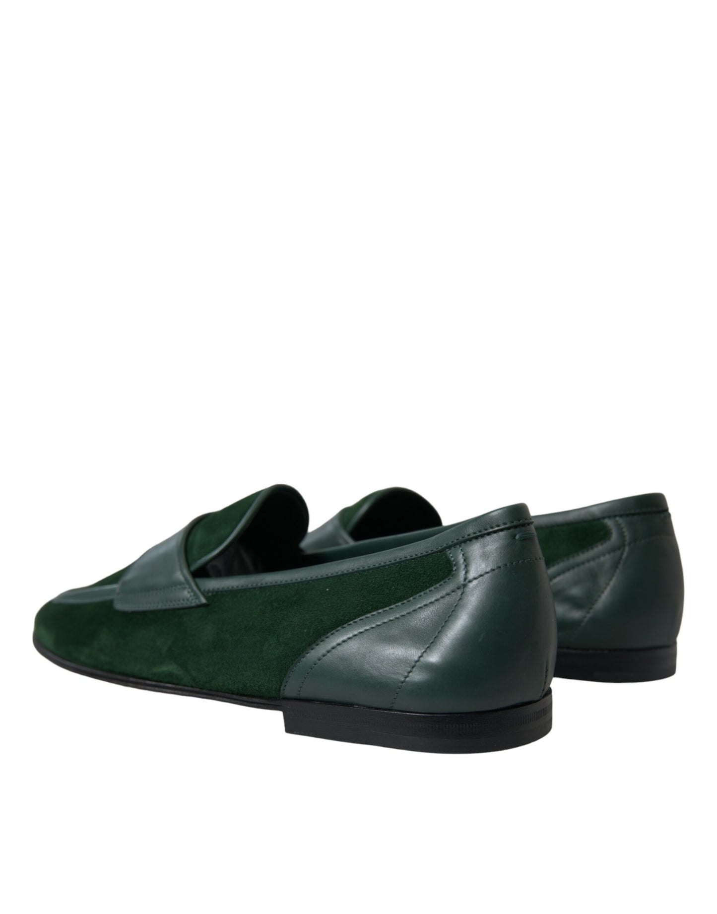 Dolce & Gabbana Emerald Velvet Leather Loafers for Men EU43 / US10