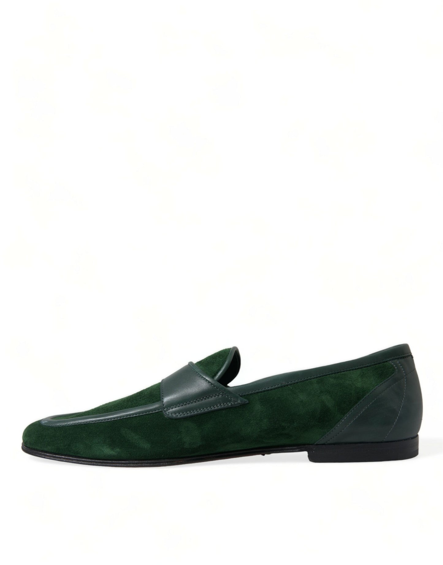 Dolce & Gabbana Emerald Velvet Leather Loafers for Men EU43 / US10