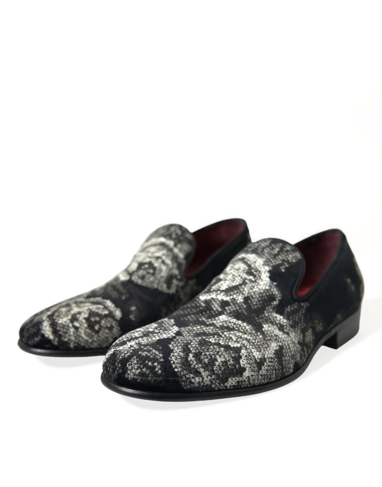 Dolce & Gabbana Elegant Floral Velvet Loafers EU39 / US6