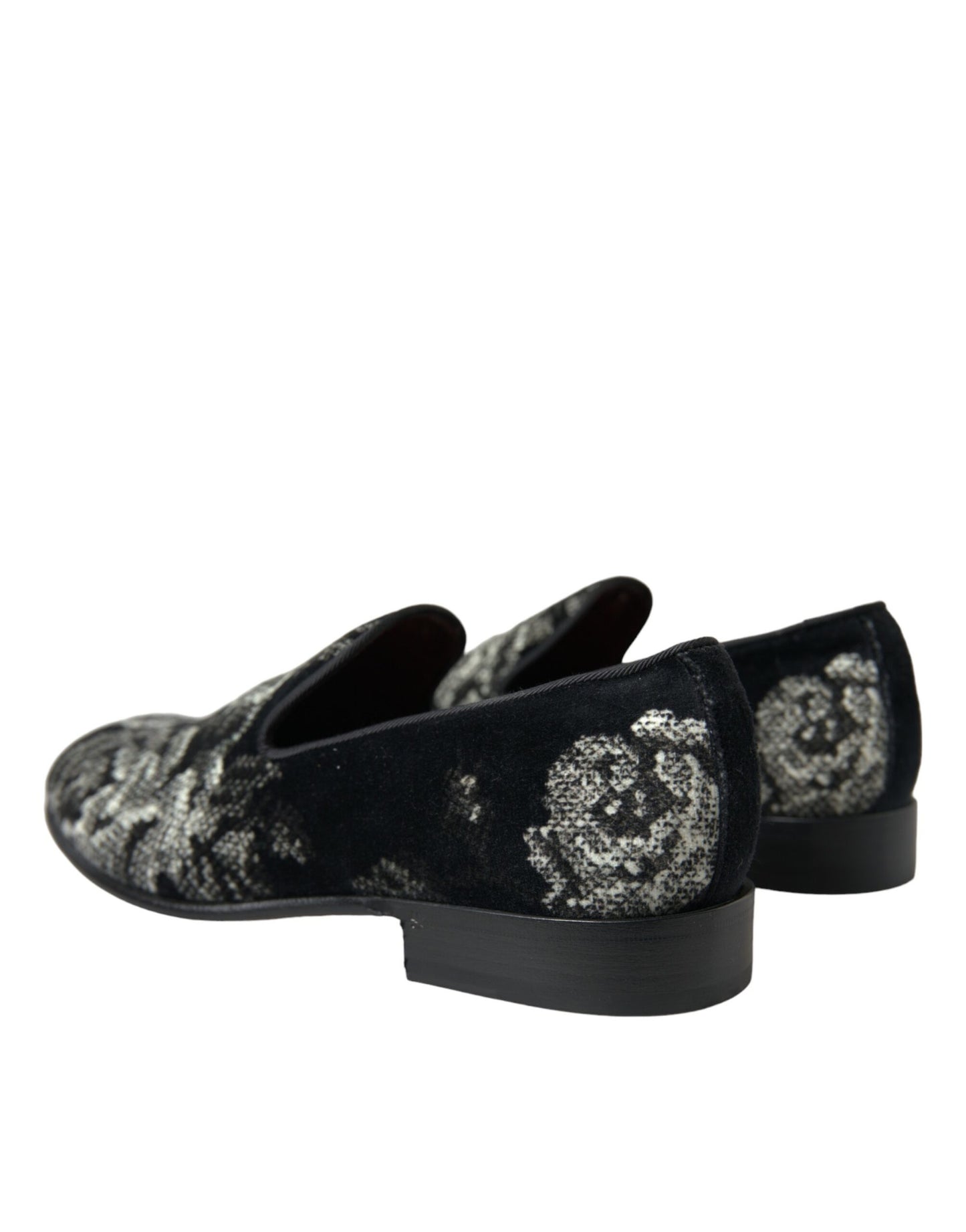 Dolce & Gabbana Elegant Floral Velvet Loafers EU39 / US6