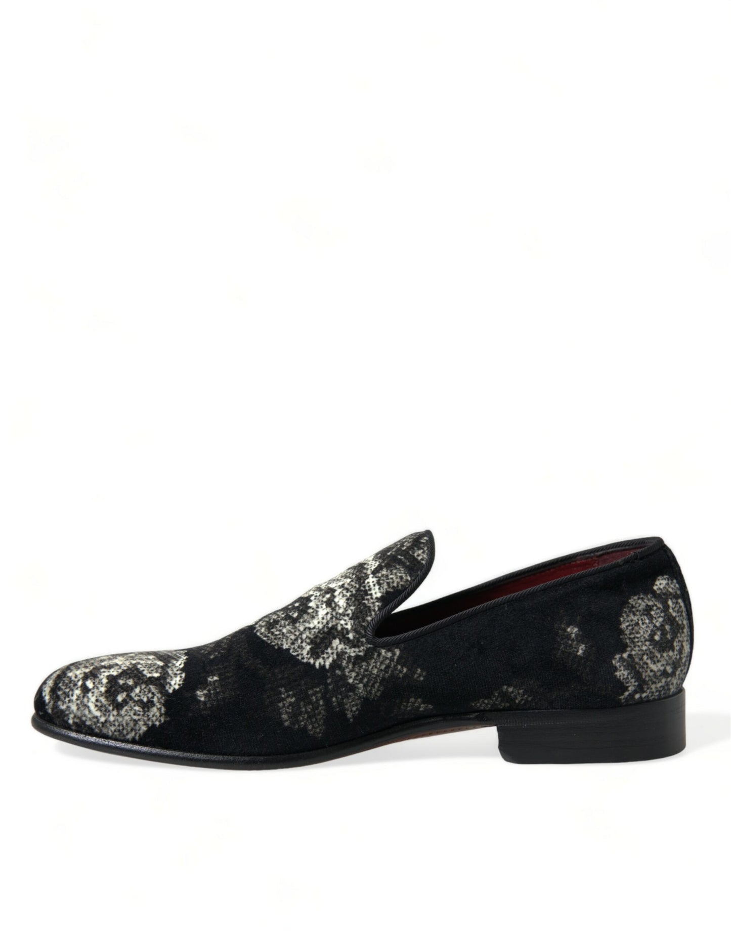 Dolce & Gabbana Elegant Floral Velvet Loafers EU39 / US6