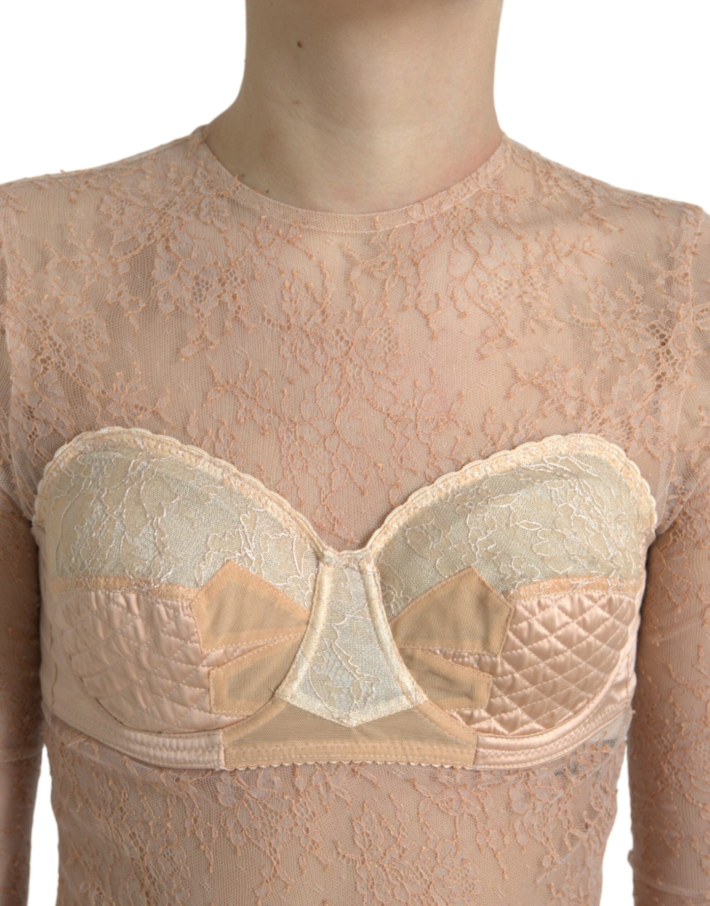 Dolce & Gabbana Elegant Lace Bustier Cropped Top IT40 | S