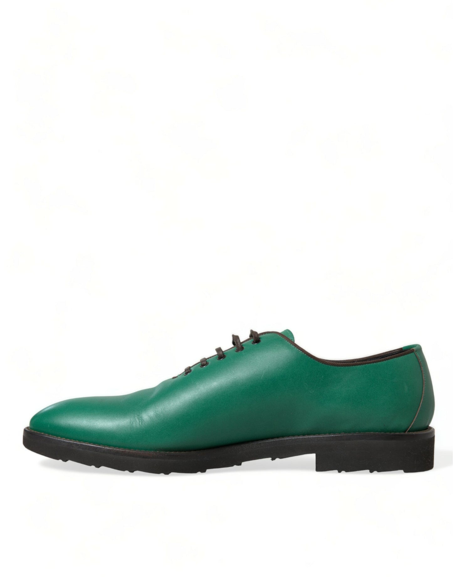 Dolce & Gabbana Elegant Green Leather Oxford Dress Shoes EU44 / US11