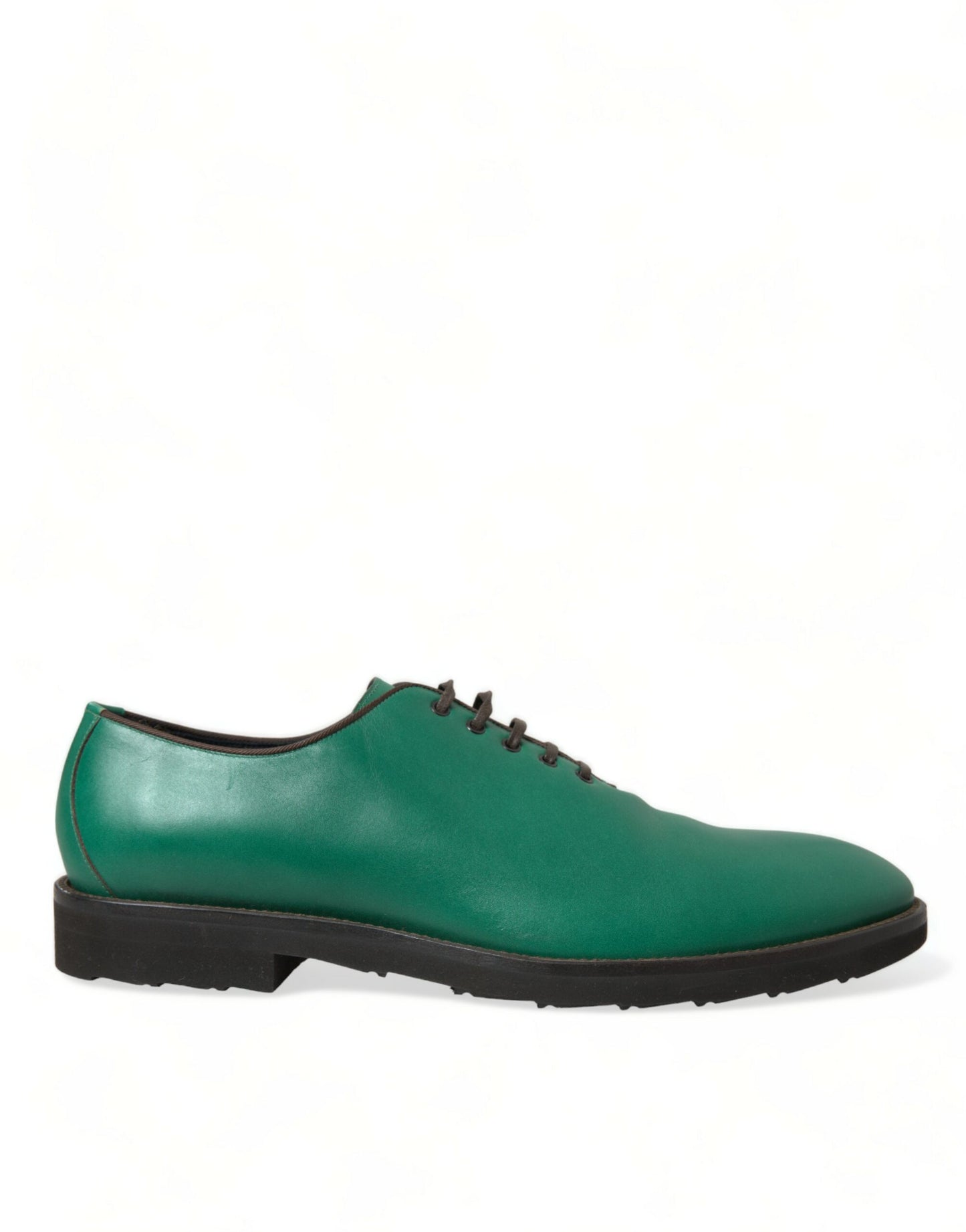 Dolce & Gabbana Elegant Green Leather Oxford Dress Shoes EU44 / US11