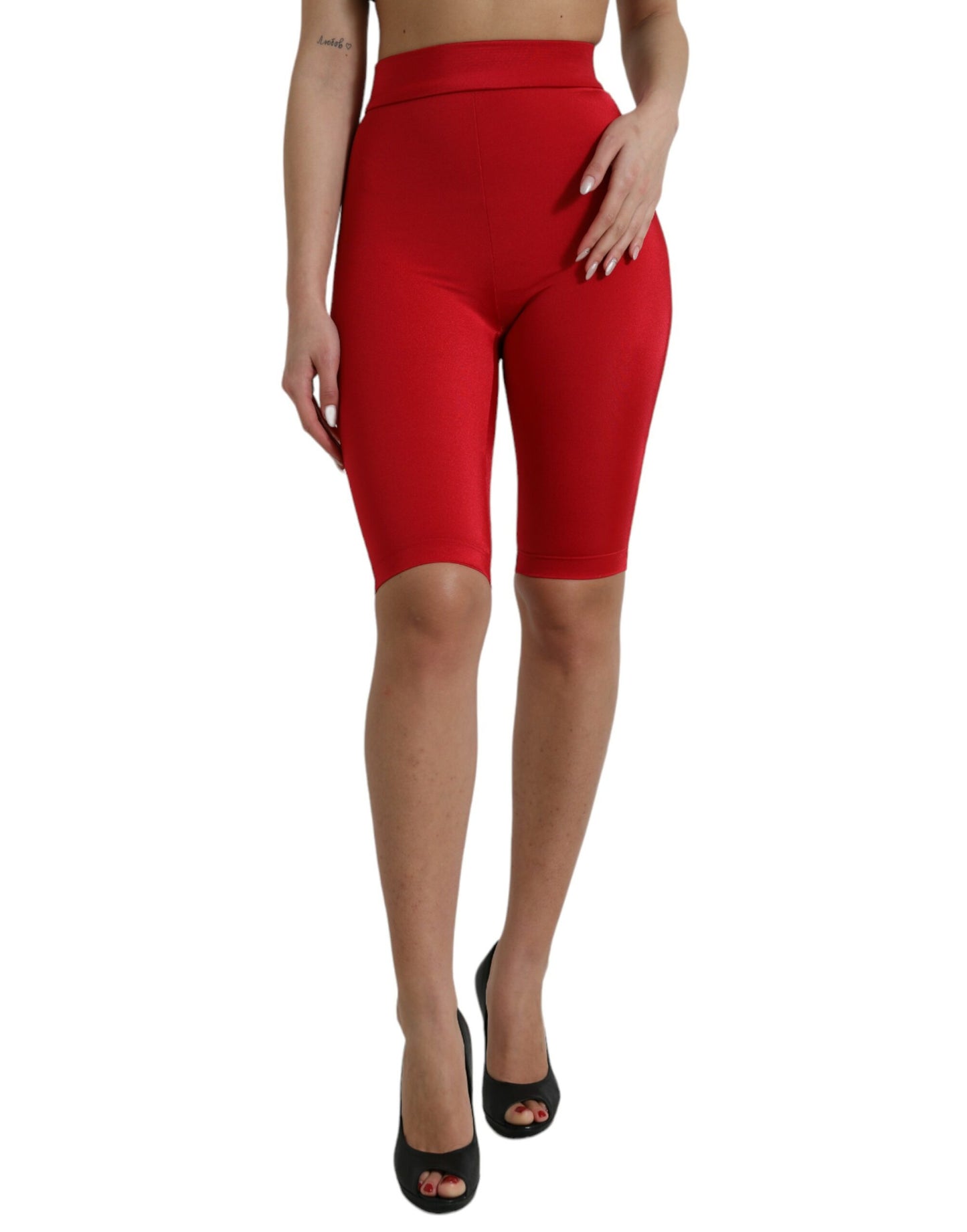 Dolce & Gabbana Chic Red High Waist Leggings Pants IT40 / S